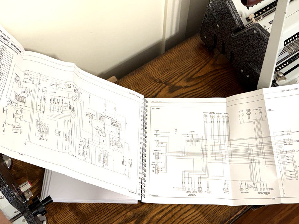 KUBOTA L2800 L3400 WORKSHOP MANUAL TRACTOR - WIRE BOUND, COVERS, XL FOLDOUTS