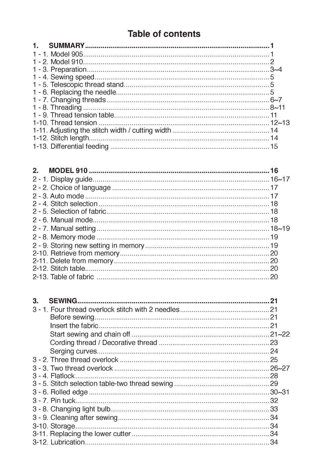 HUSQVARNA VIKING HUSKYLOCK 905 910 Sewing Machine User Owners Instruction Manual