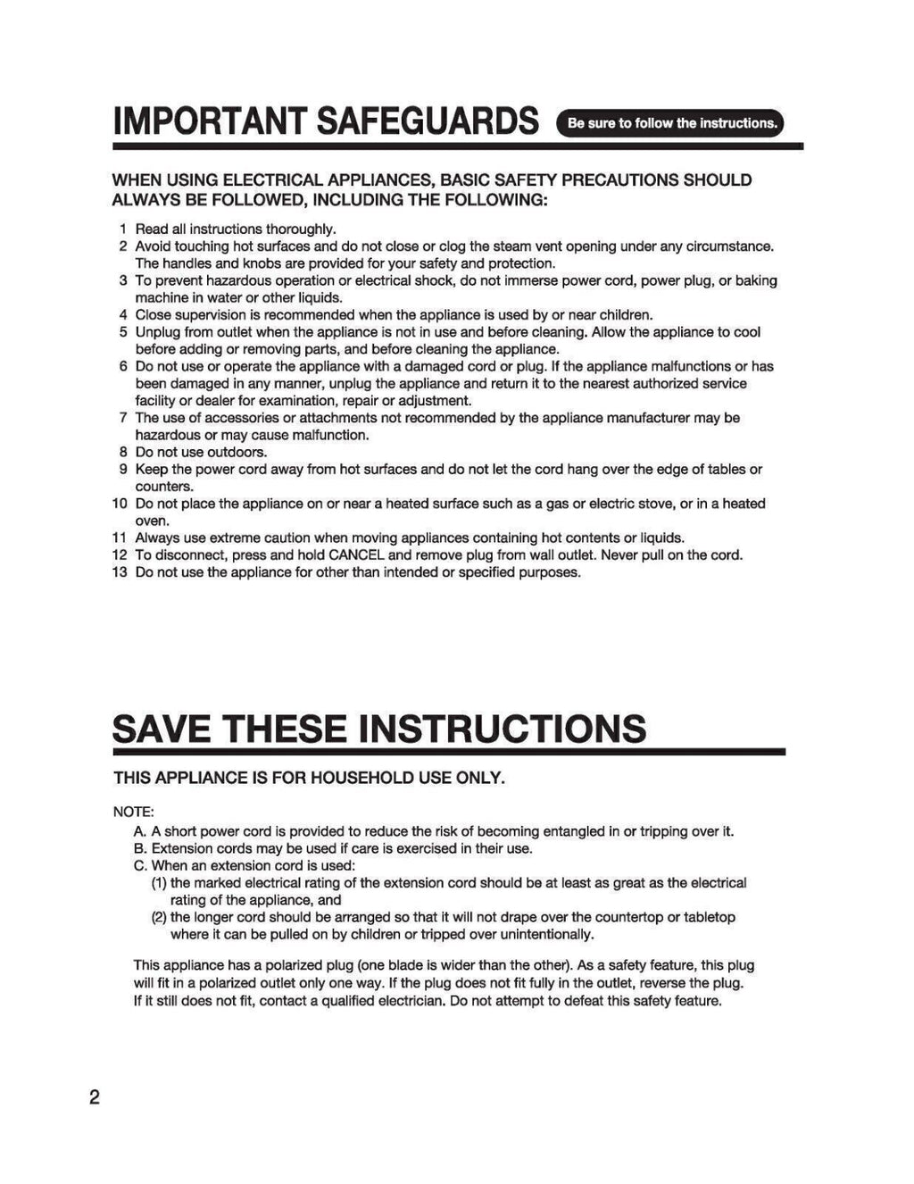 Zojirushi BB-SSC10-E Home Bakery Maestro Bread Maker User Manual Instructions