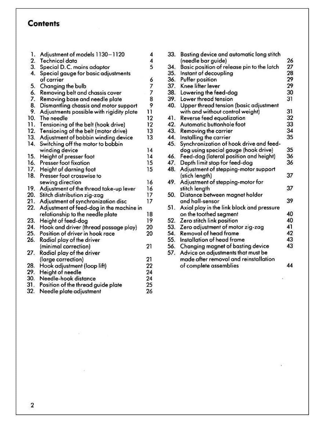 BERNINA 1130 1120 SERVICE Manual Guide  - TOUGH WIRE BINDING & COVERS