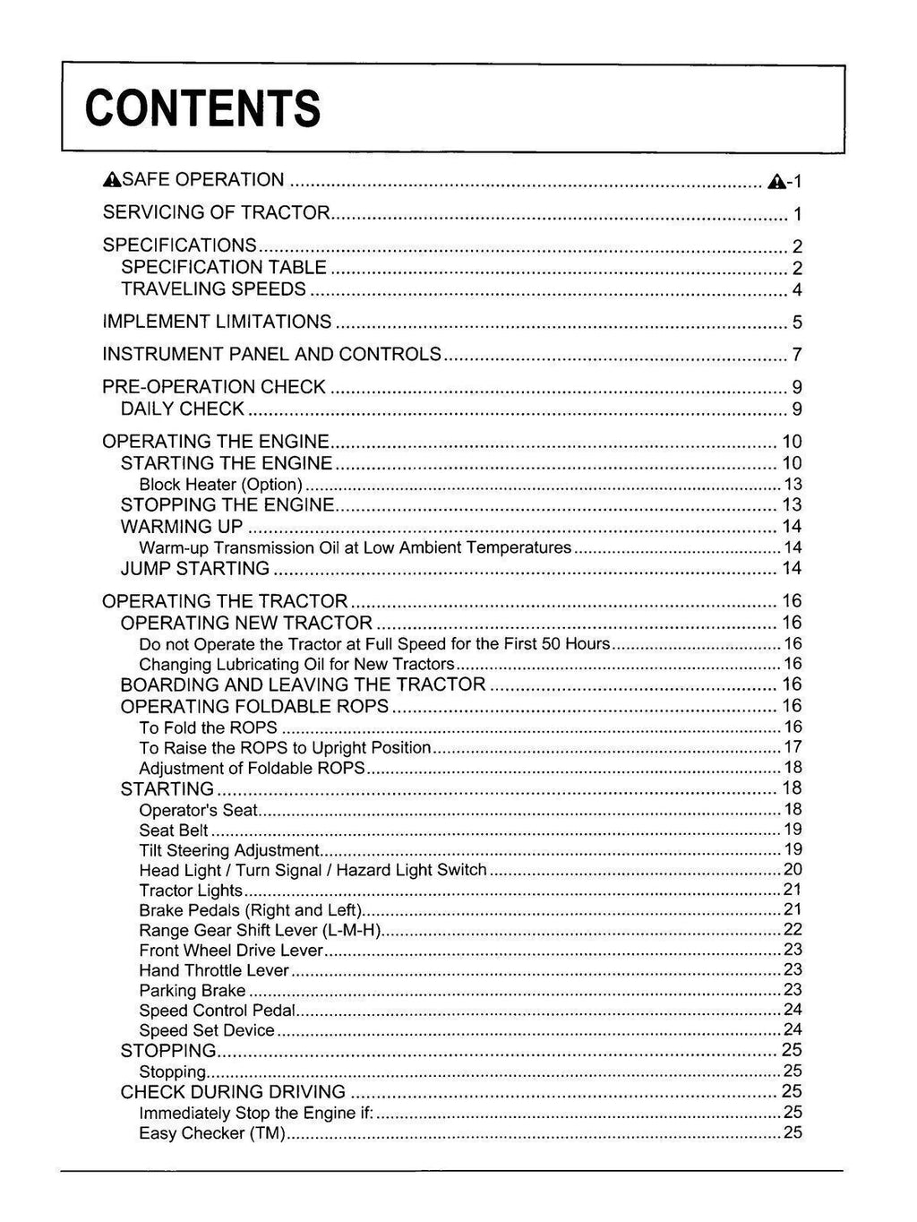 Kubota B2301 B2601 Operators User Manual Operation Guide Durable Wire-Bound