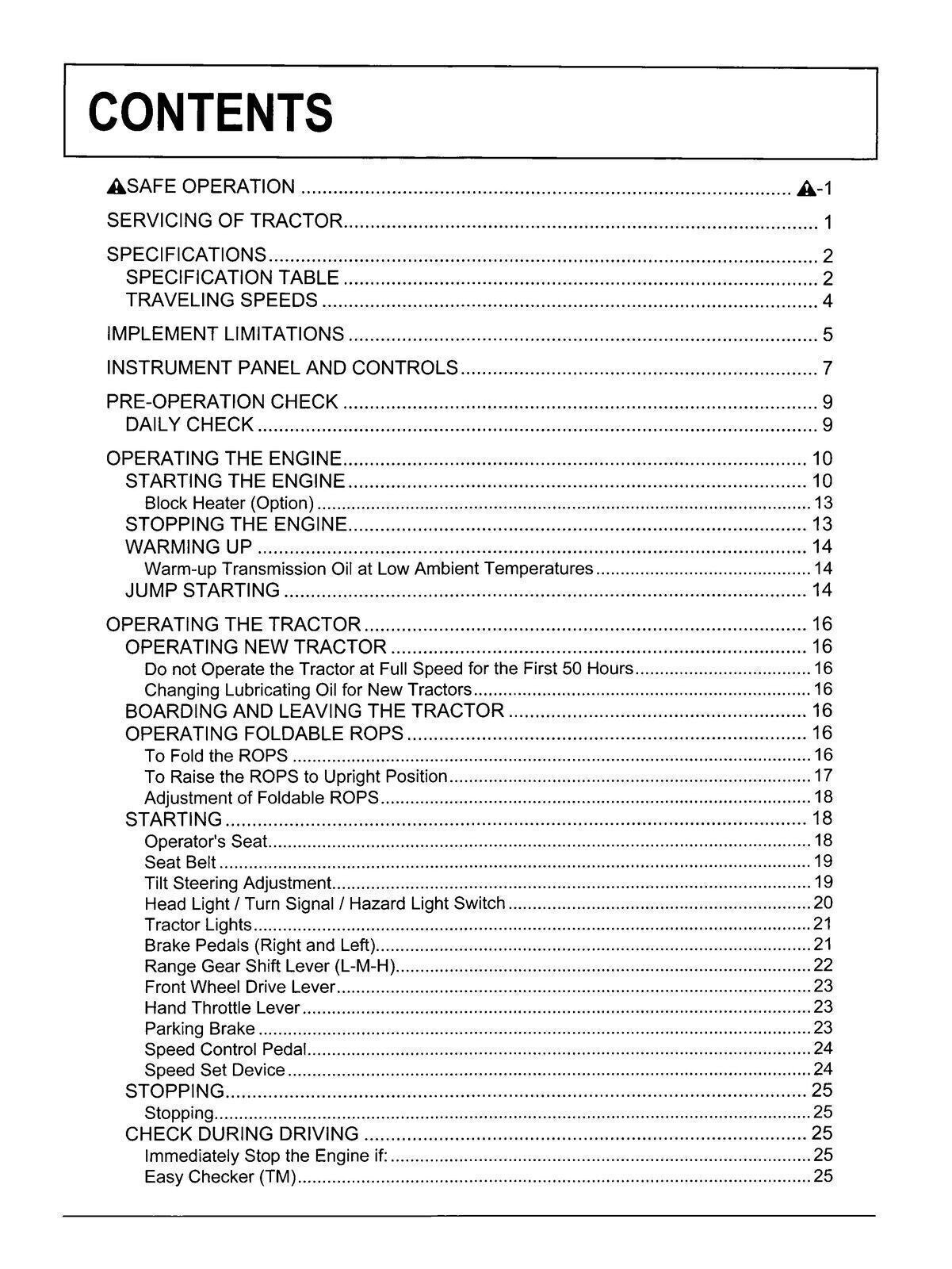 Kubota B2301 B2601 Operators User Manual Operation Guide Durable Wire-Bound