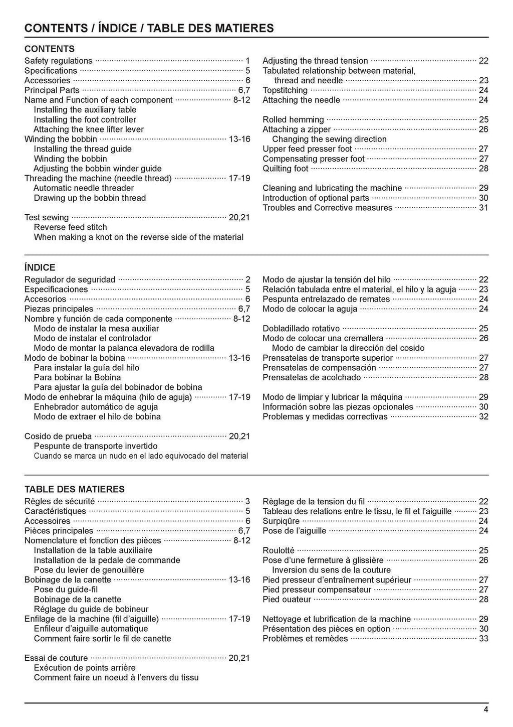 JUKI TL-2010Q Sewing Machine User Manual - STEEL WIRE BOUND - PROTECTIVE COVERS