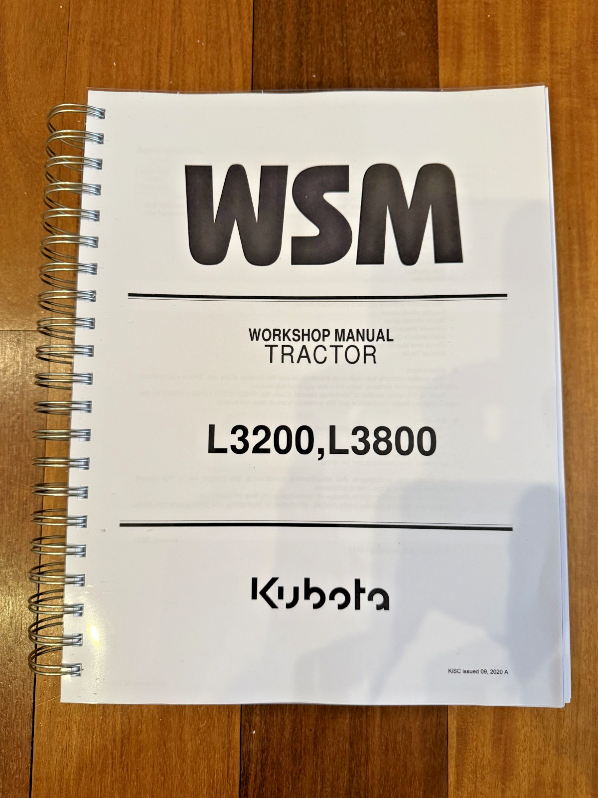 KUBOTA L3200 L3800 Tractor Workshop Manual 2011-2014 - BOUND - COVERS - FOLDOUTS