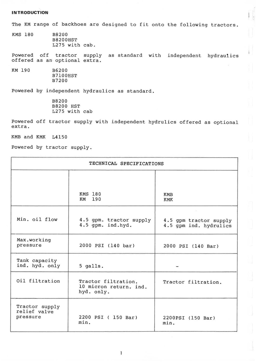 KUBOTA KMB KMK KMS180 KM190 Workshop Service Manual - WIRE BOUND, TOUGH COVERS
