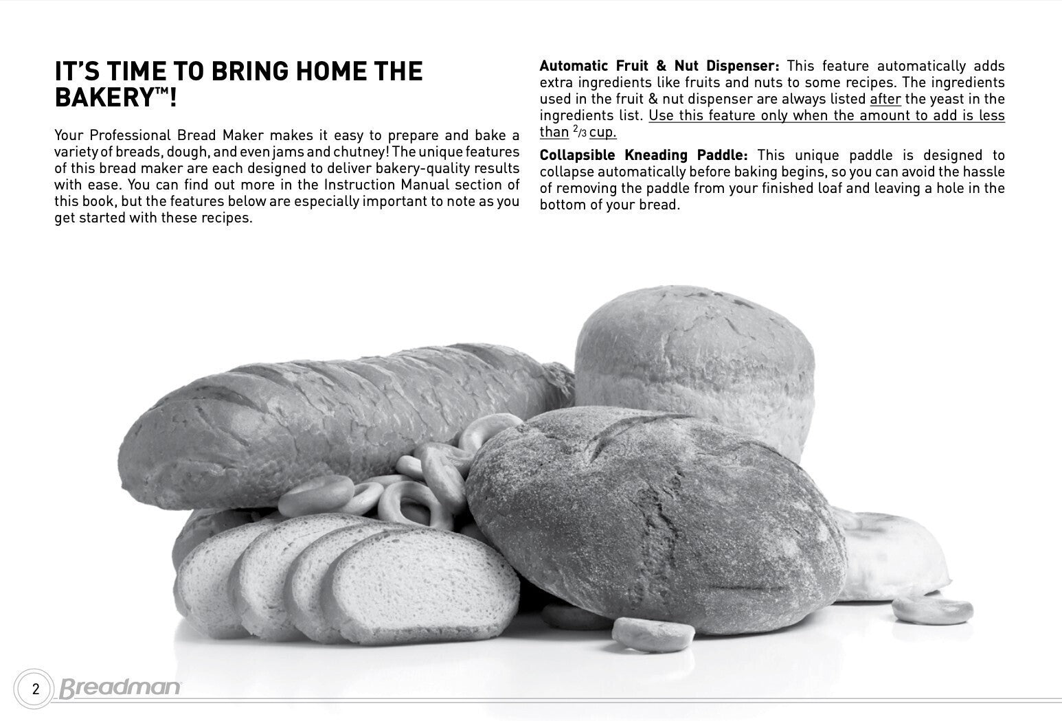 BREADMAN BK1050S BK1060S Bread Maker Manual + Recipes - WIRE BOUND, TOUGH COVERS