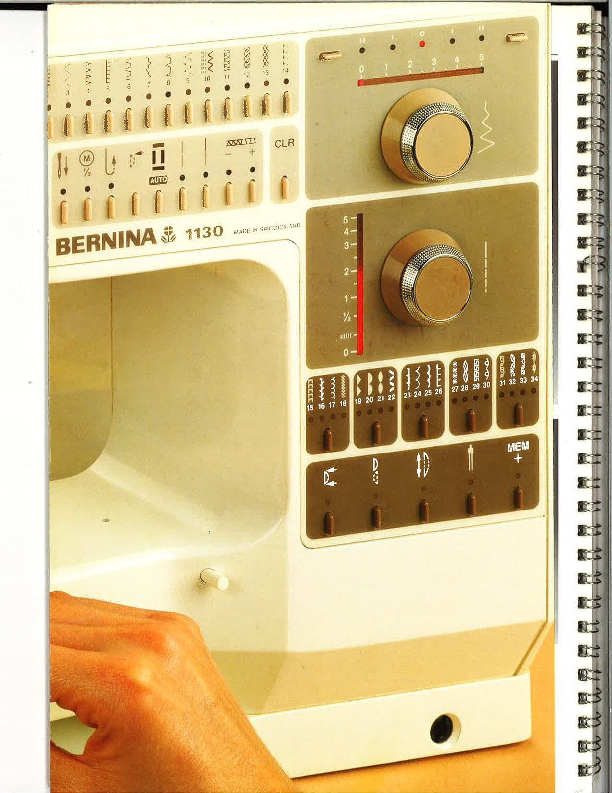 BERNINA 1130 1120 Instruction Manual REPRINT - STEEL WIRE BOUND - TOUGH COVERS