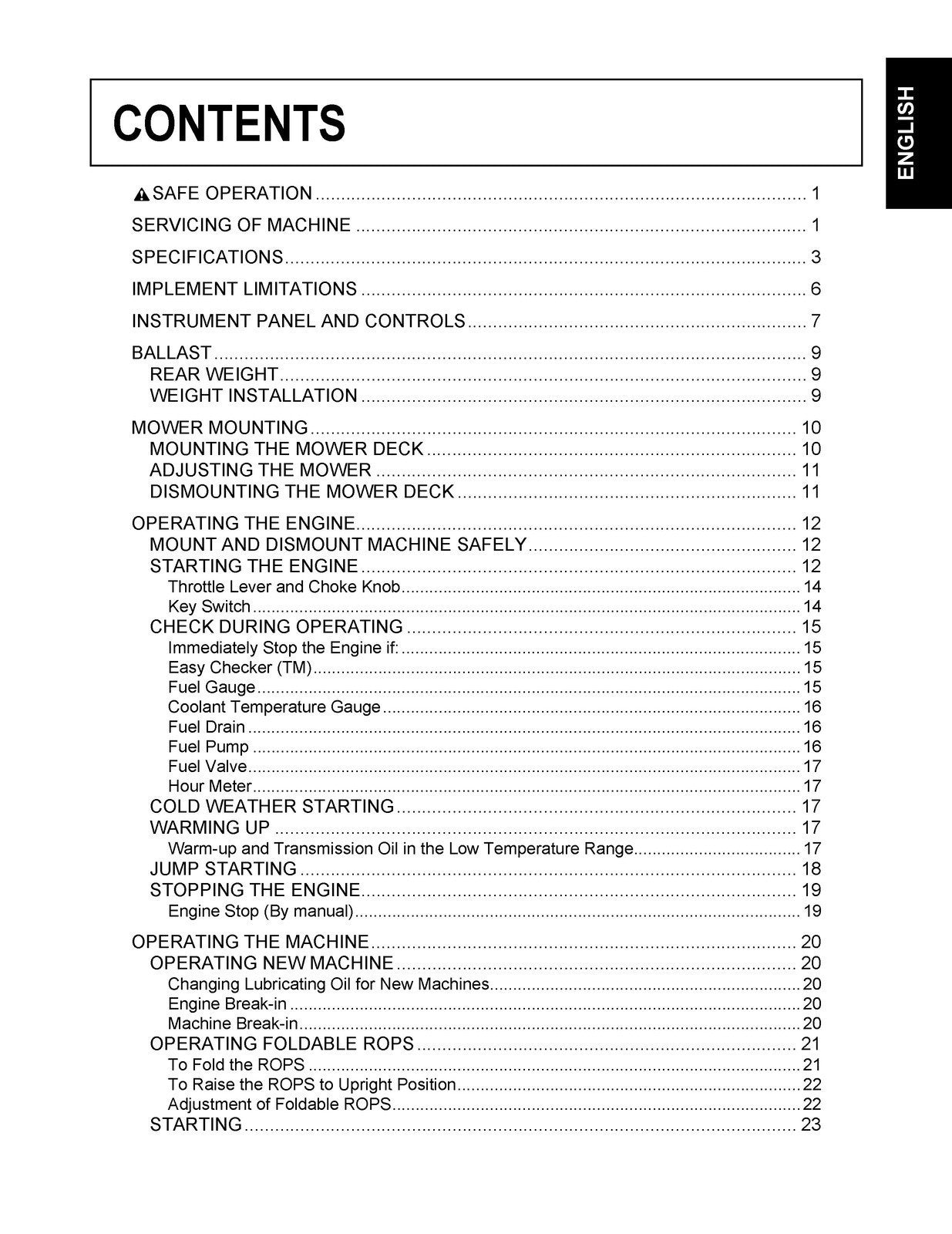 KUBOTA ZG332 ZERO TURN MOWER OPERATORS MANUAL - STEEL WIRE BOUND - TOUGH COVERS