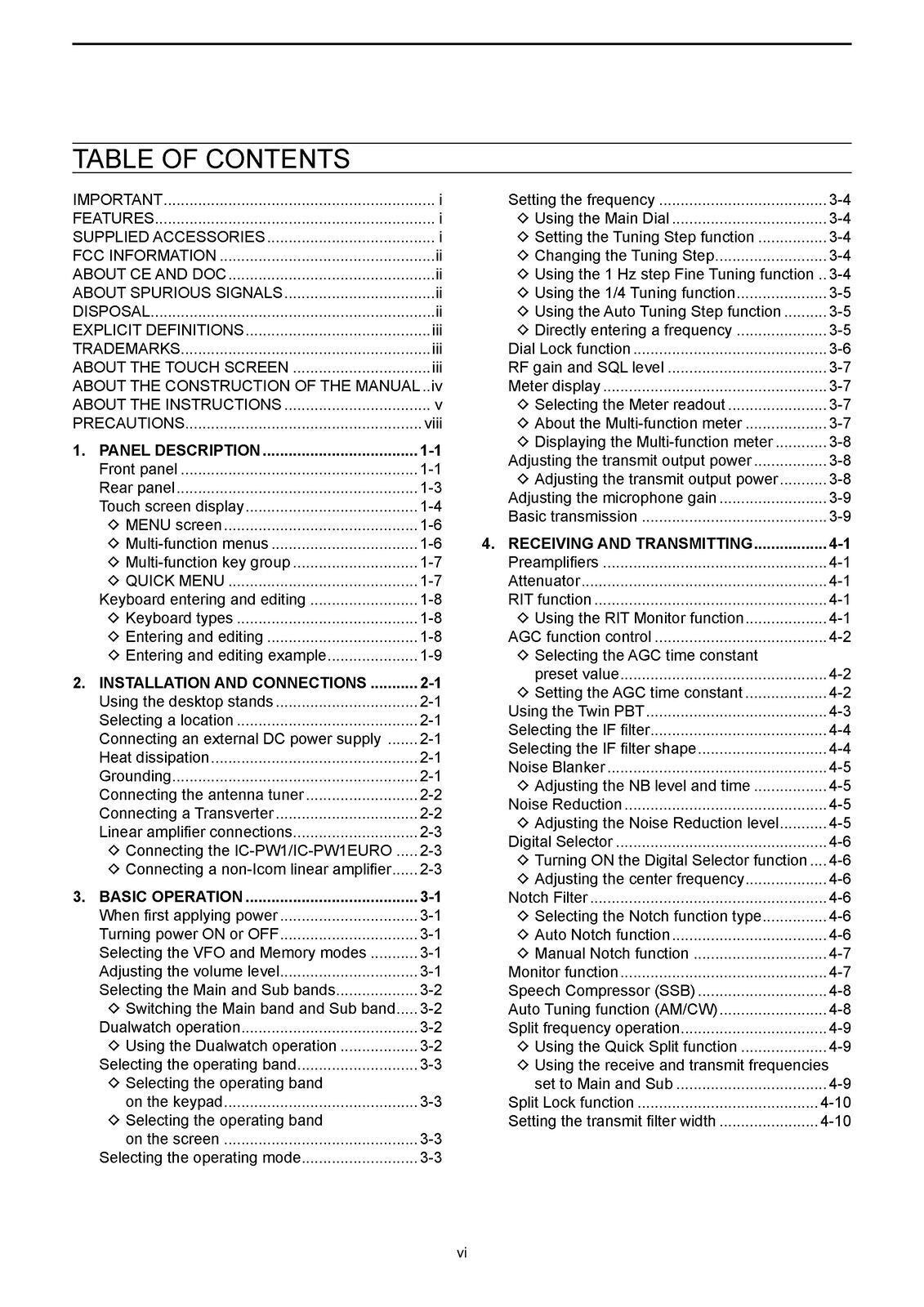ICOM Transceiver IC-7610 Basic User Manual - STEEL WIRE BOUND - TOUGH COVERS
