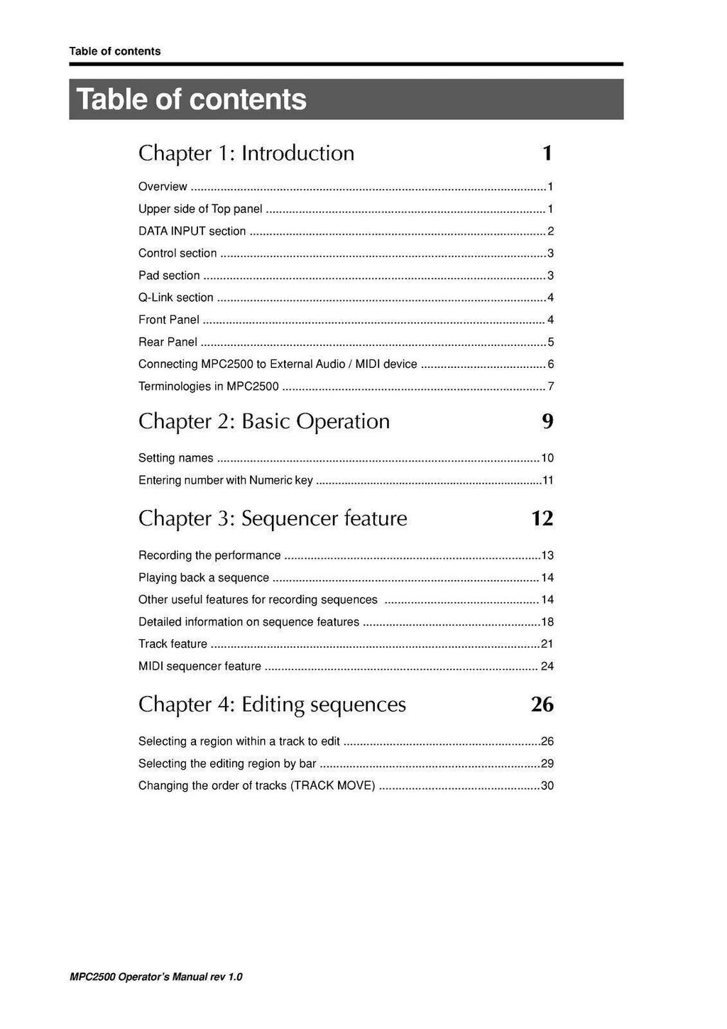 AKAI MPC2500 MIDI Production Center User Manual Operation Guide - WIRE BINDING