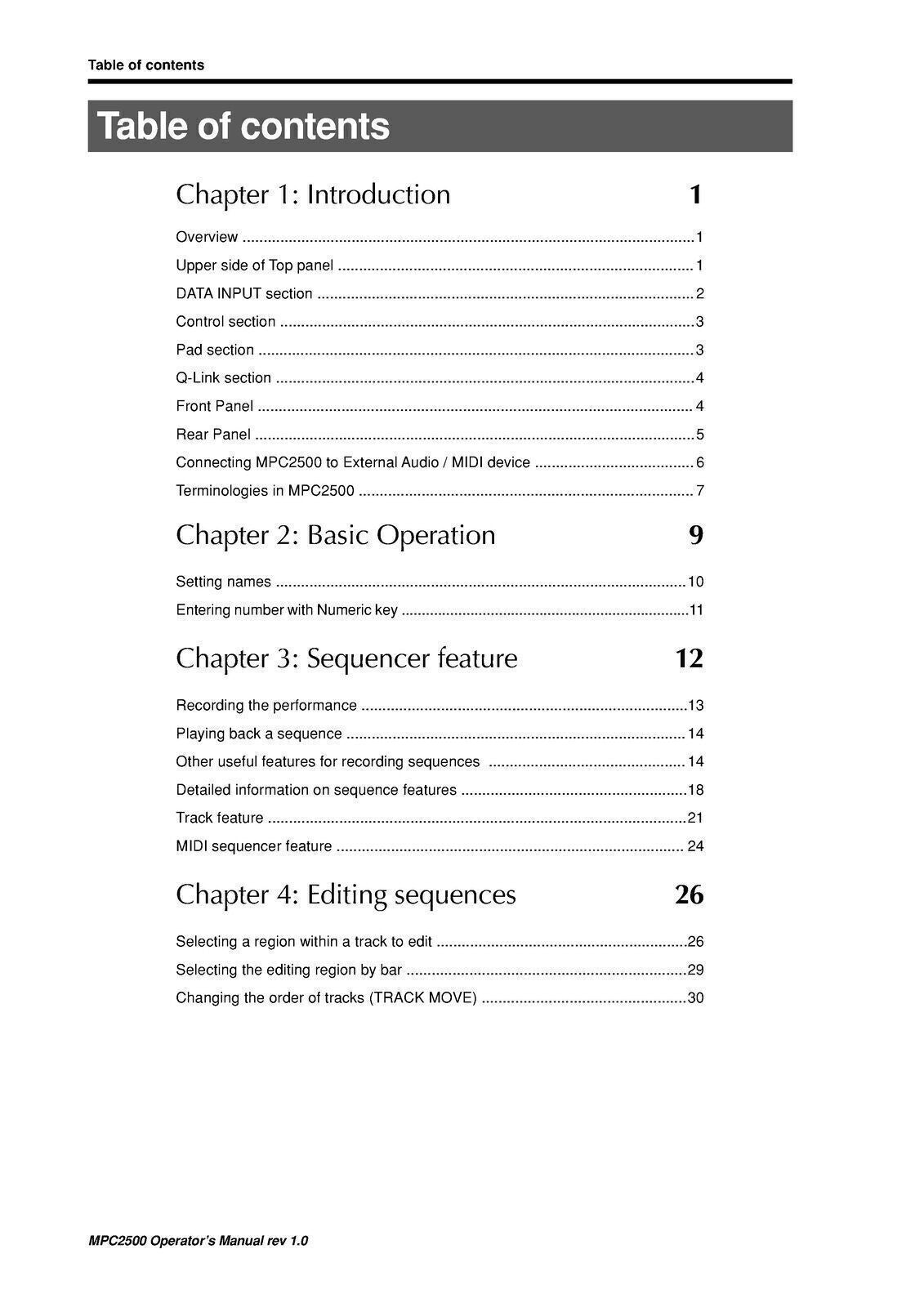AKAI MPC2500 MIDI Production Center User Manual Operation Guide - WIRE BINDING