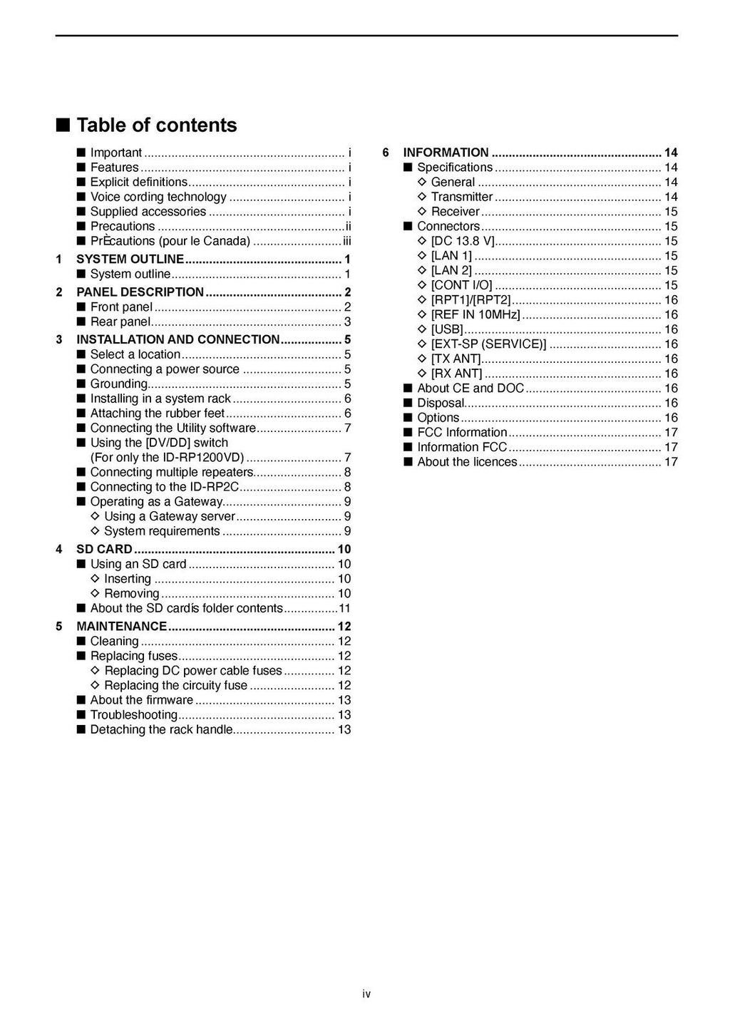 ICOM ID-RP2010V ID-RP4010V ID-RP1200VD REPEATER INSTRUCTION MANUAL - WIRE BOUND
