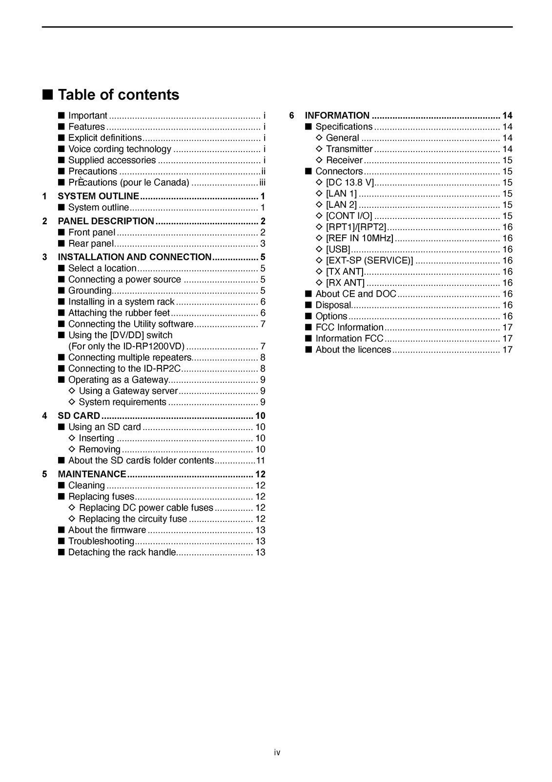 ICOM ID-RP2010V ID-RP4010V ID-RP1200VD REPEATER INSTRUCTION MANUAL - WIRE BOUND