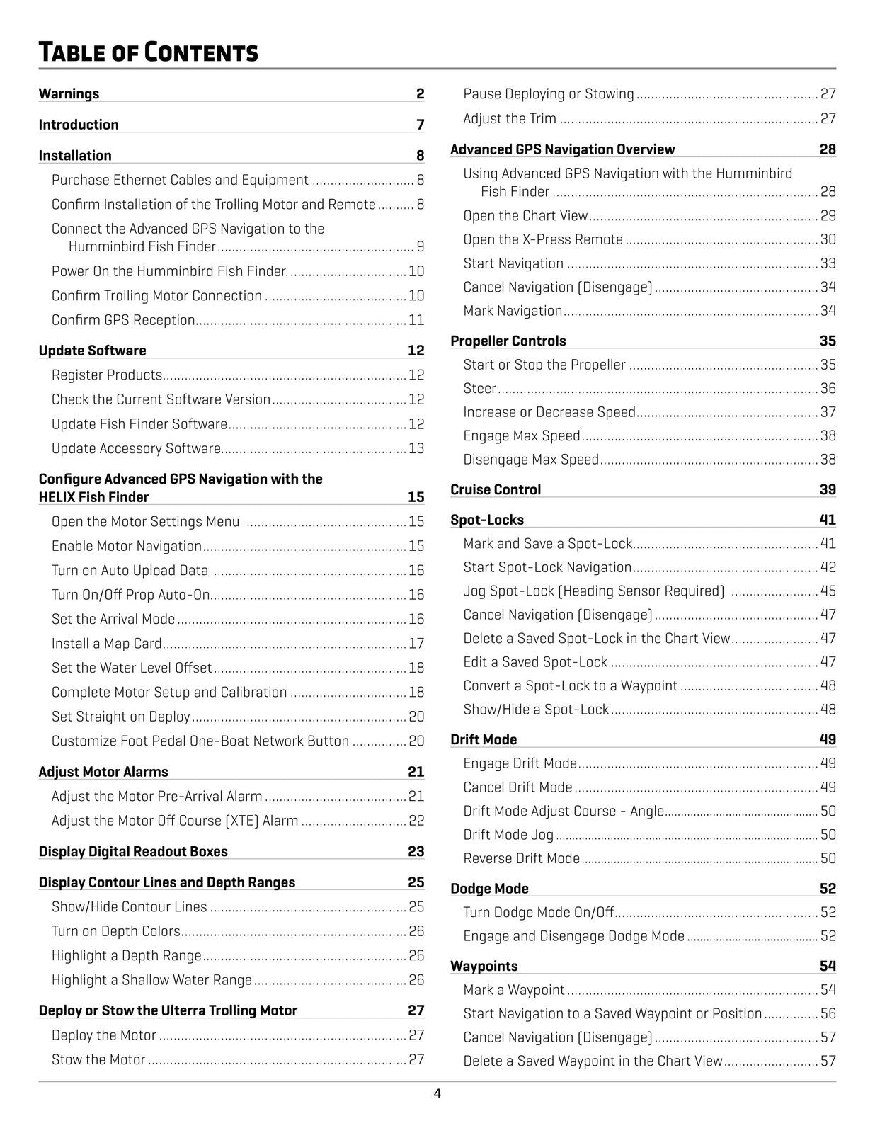 HUMMINBIRD ADVANCED GPS NAVIGATION Operators Guide Manual - WIRE BOUND - COVERS
