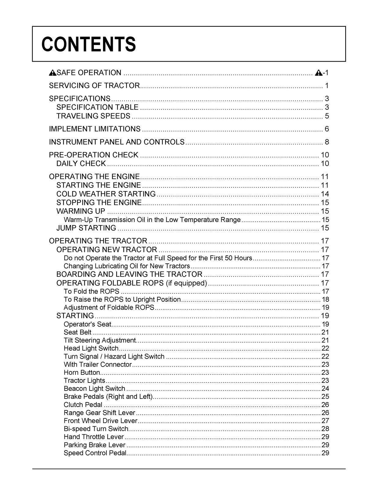 KUBOTA STW34 STW37 STW40 OPERATORS MANUAL - STEEL WIRE BOUND - PROTECTIVE COVERS