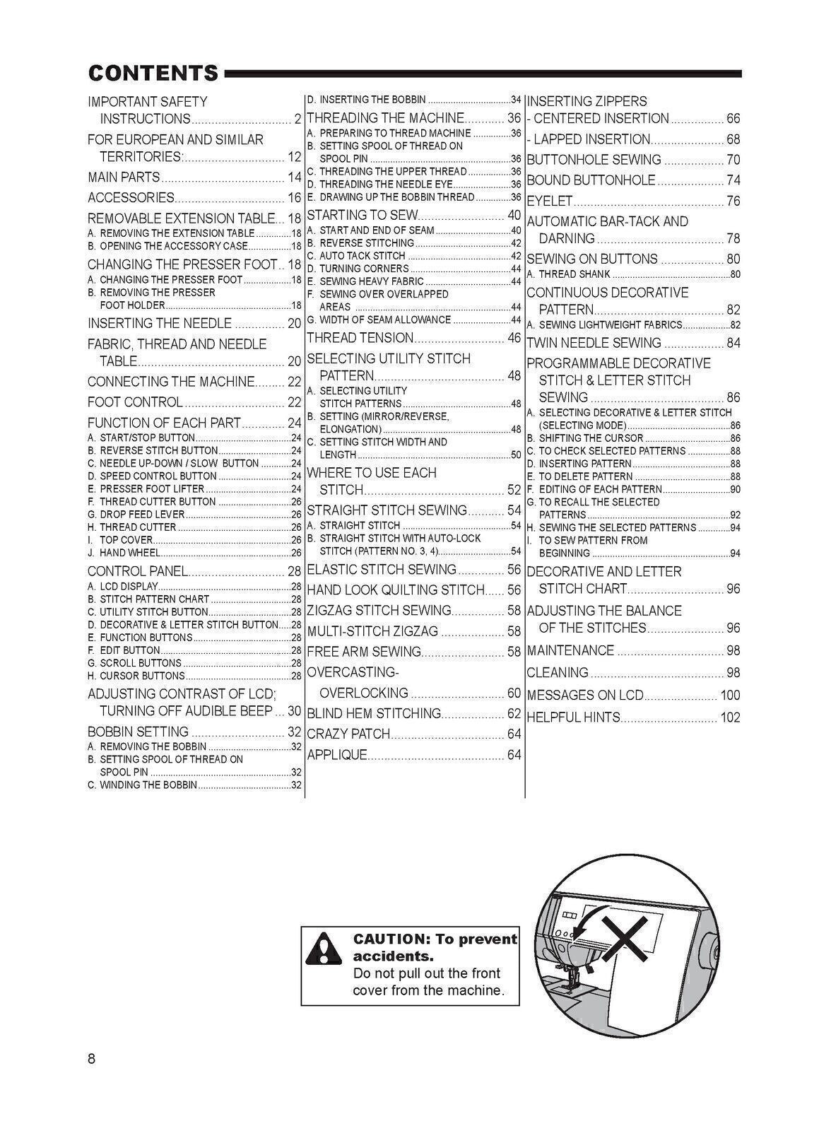 SINGER C430 Sewing Machine User Manual Owners Instructions [DURABLE WIRE BOUND]