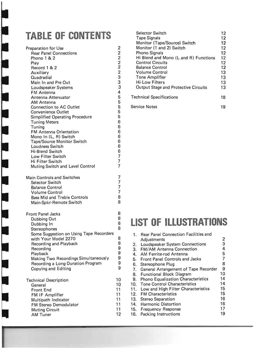 MARANTZ 2270 Receiver User Manual Operation Instructions Guide -  WIRE BINDING