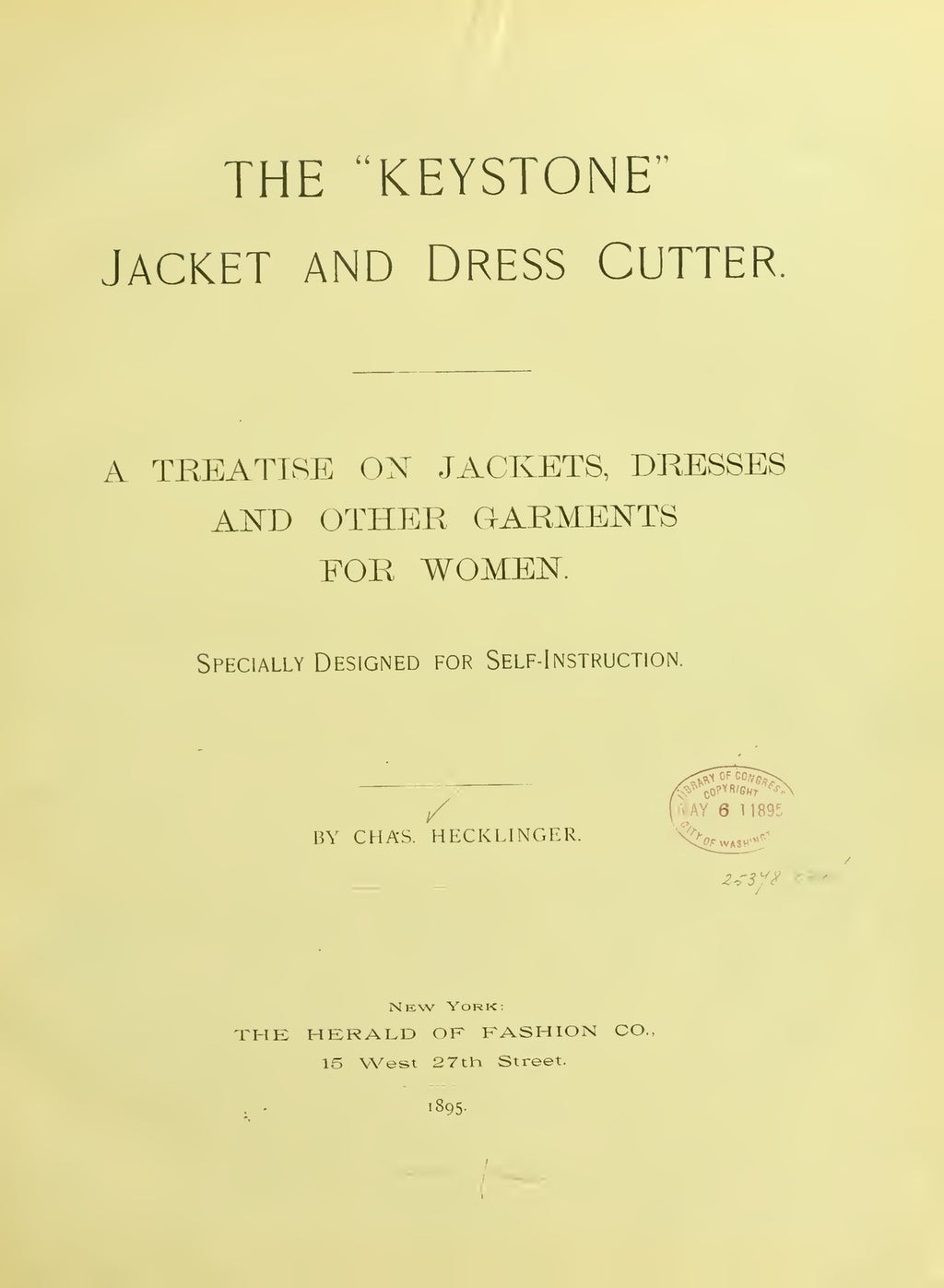 KEYSTONE Jacket and Dress Cutter Manual - STEEL WIRE BOUND - PROTECTIVE COVERS