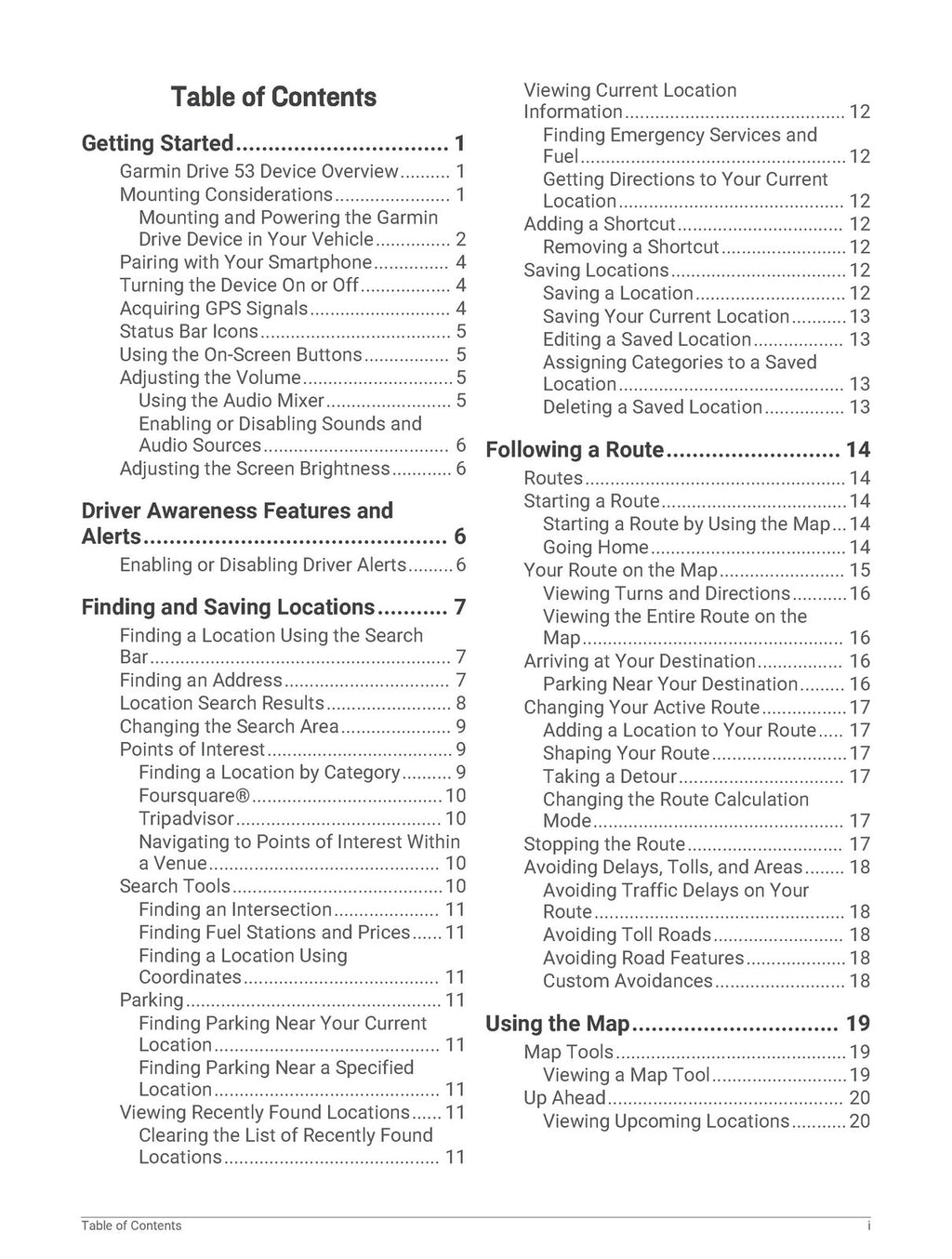 GARMIN DRIVE 53 AND LIVE TRAFFIC Owners Manual - STEEL WIRE BOUND - TOUGH COVERS