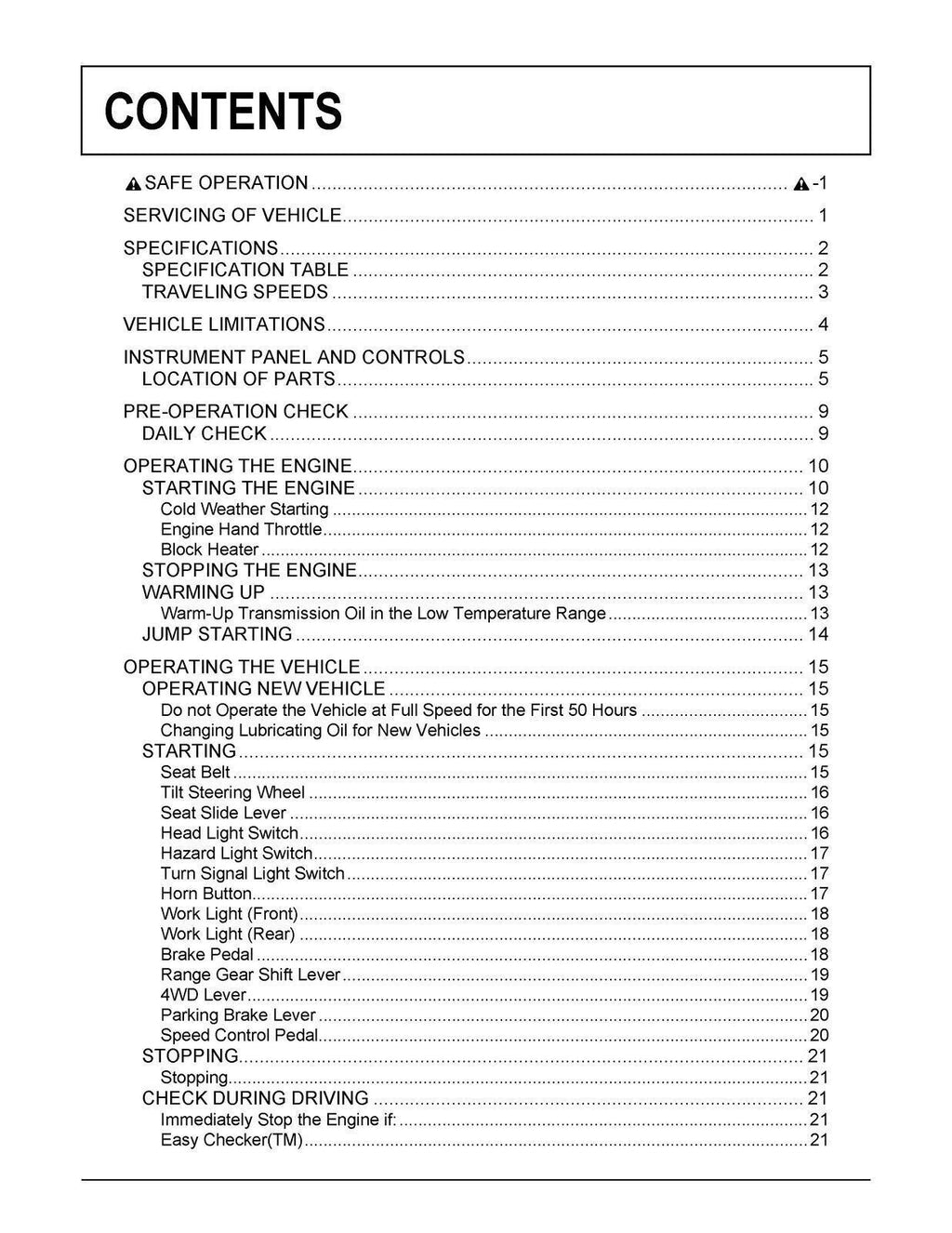 KUBOTA RTV-X1140 OPERATORS MANUAL - STEEL WIRE BOUND - PROTECTIVE COVERS