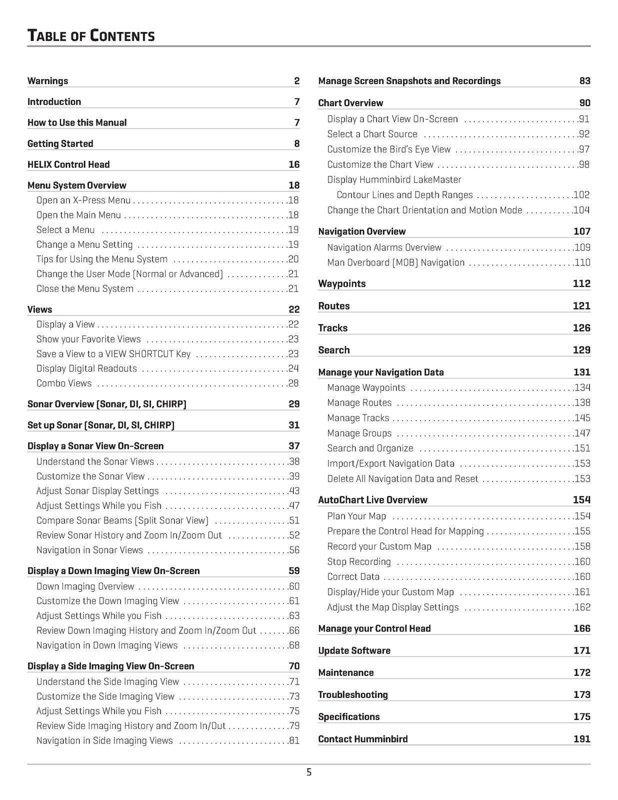 HUMMINBIRD HELIX 9 10 12 User Manual Owners Instruction - TOUGH WIRE BINDING