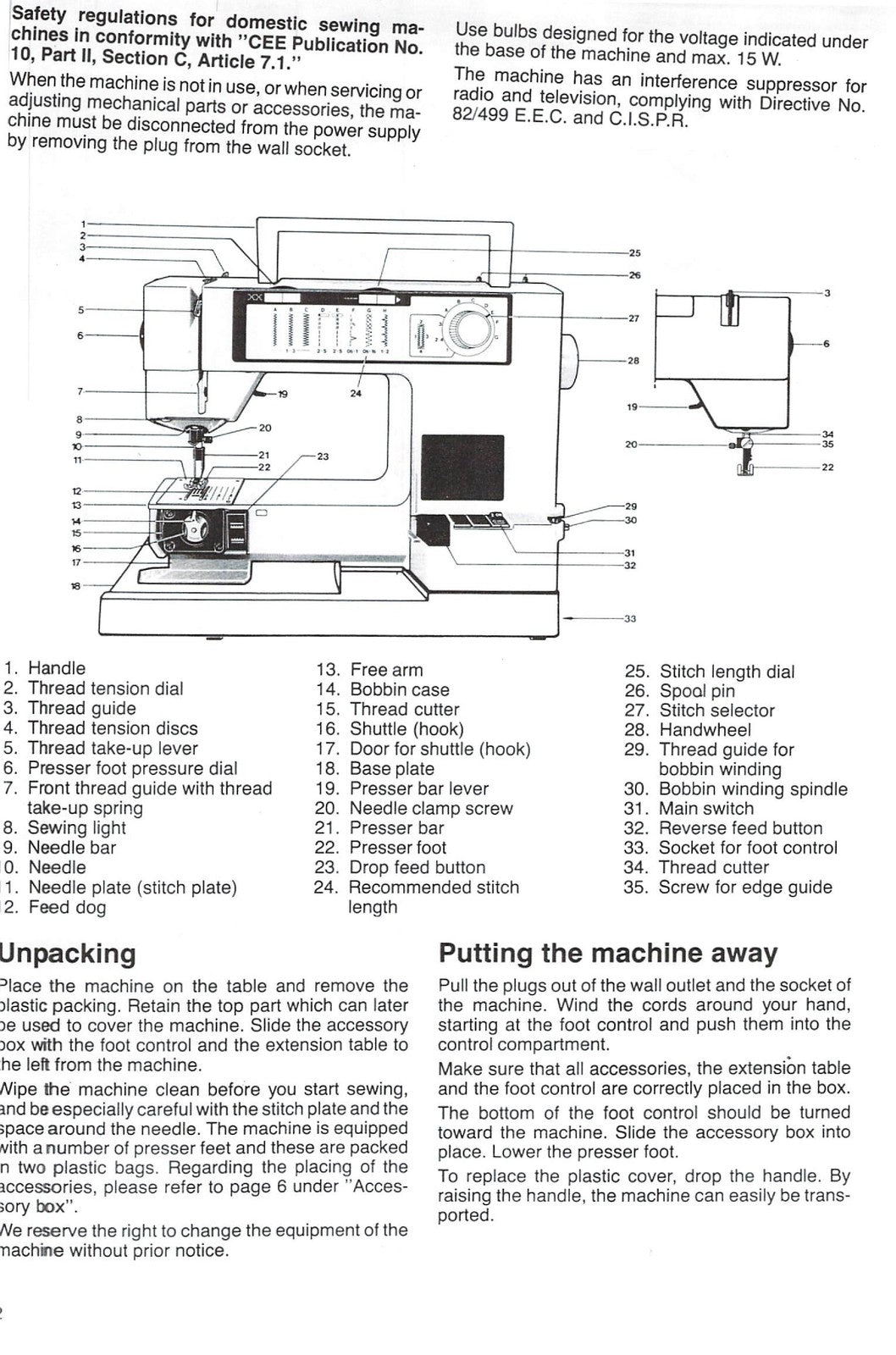 HUSQVARNA 105 95 Sewing Machine Operating Manual - WIRE BOUND - TOUGH COVERS