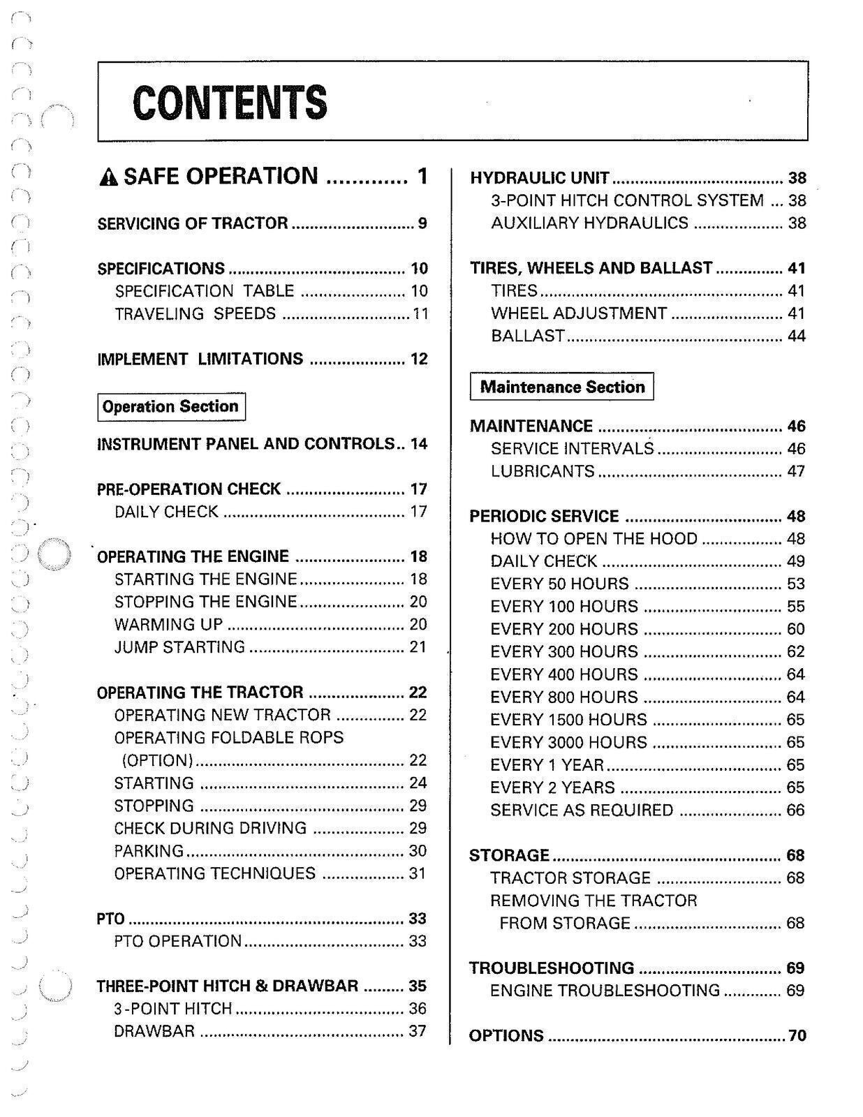 KUBOTA B2410 TRACTOR OPERATORS MANUAL - STEEL WIRE BOUND - PROTECTIVE COVERS