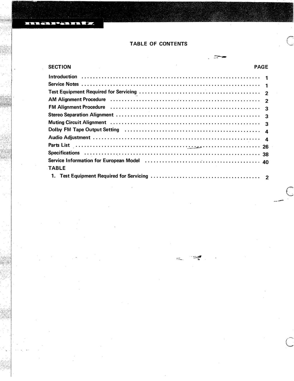 MARANTZ 2240B SERVICE MANUAL - STEEL WIRE BOUND, TOUGH COVERS - FOLDOUT DIAGRAMS