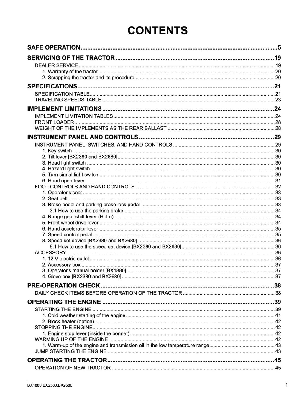 KUBOTA BX1880 BX2380 BX2680 Tractor User Instruction Manual - TOUGH WIRE BINDING