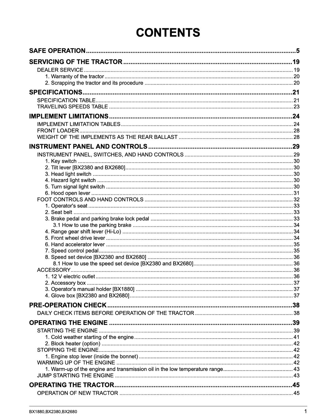 KUBOTA BX1880 BX2380 BX2680 Tractor User Instruction Manual - TOUGH WIRE BINDING