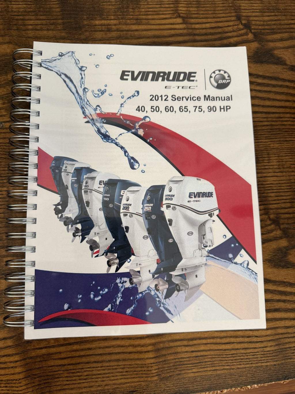 EVINRUDE E-TEC 2012 40 50 60 65 75 90 HP SERVICE MANUAL, BOUND, COVERS, FOLDOUTS
