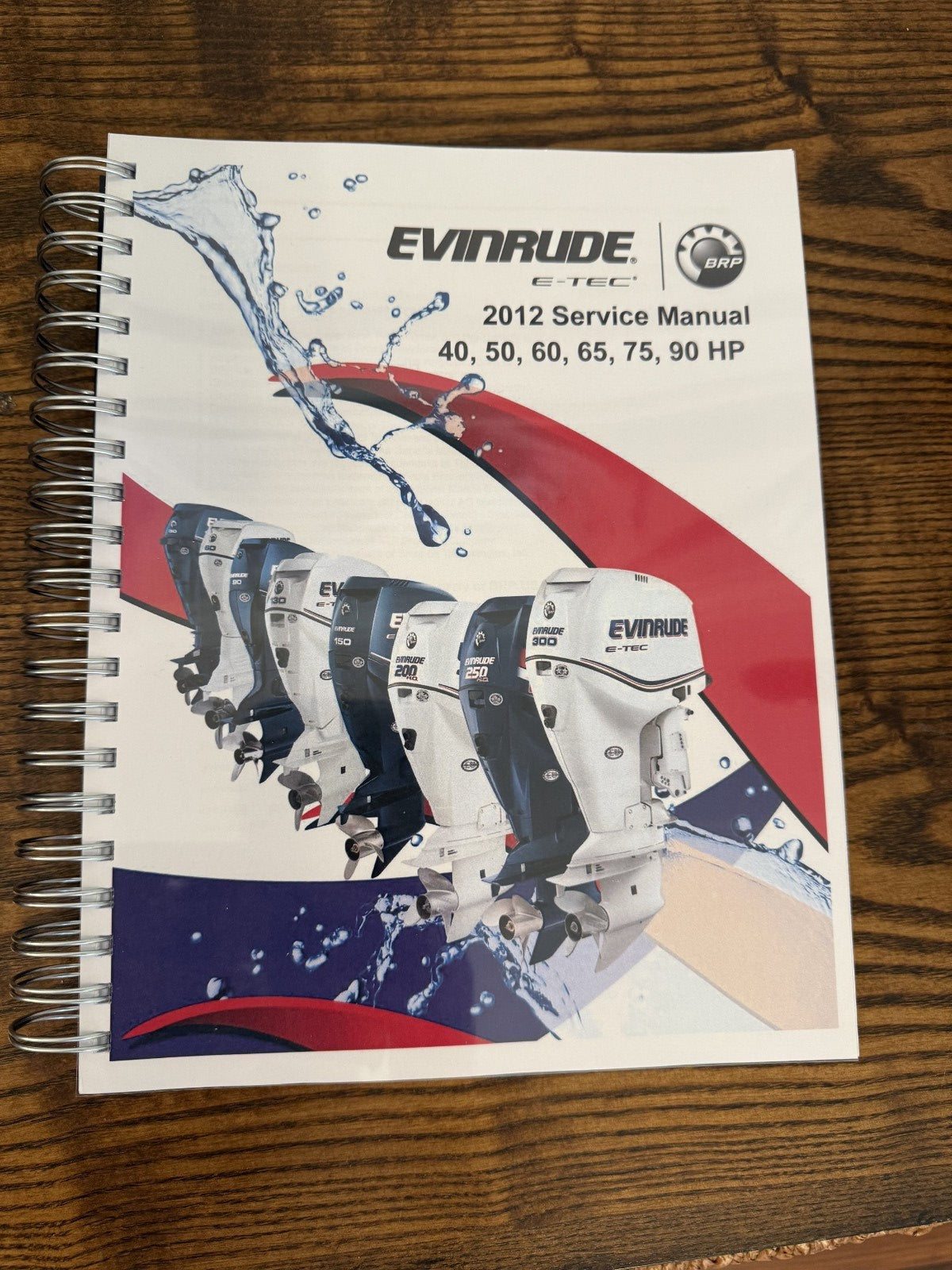 EVINRUDE E-TEC 2012 40 50 60 65 75 90 HP SERVICE MANUAL, BOUND, COVERS, FOLDOUTS