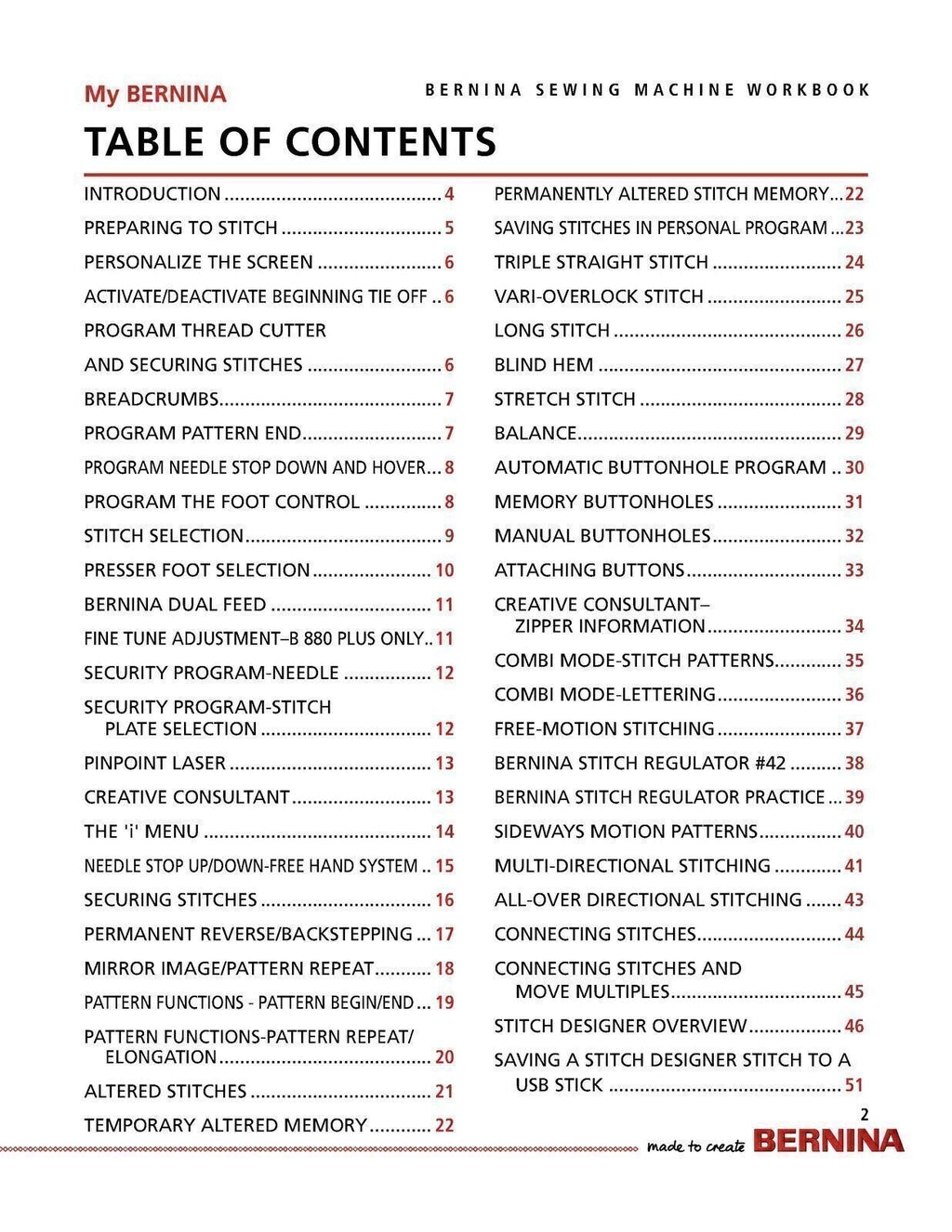 Bernina Mastery SEWING Workbook 790 Pro + 880 + 770 QE + 480 475 435 535 570 590