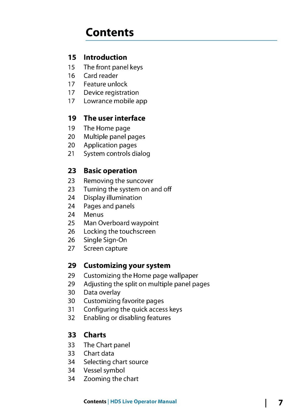 LOWRANCE HDS LIVE Fish Finder User Manual Operation Guide WIRE BOUND, FULL COLOR