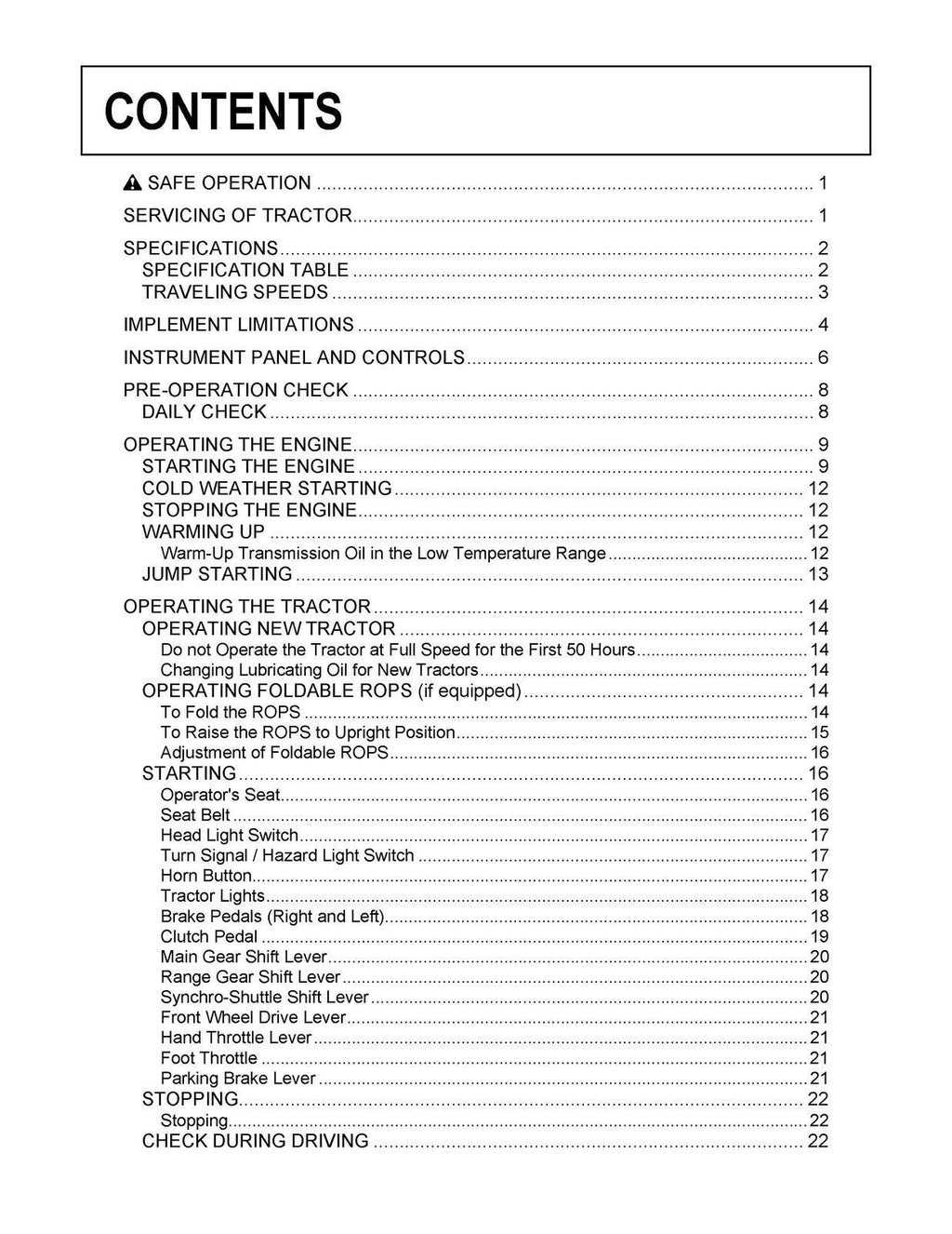 KUBOTA MX5100 OPERATORS MANUAL - STEEL WIRE BOUND - PROTECTIVE COVERS