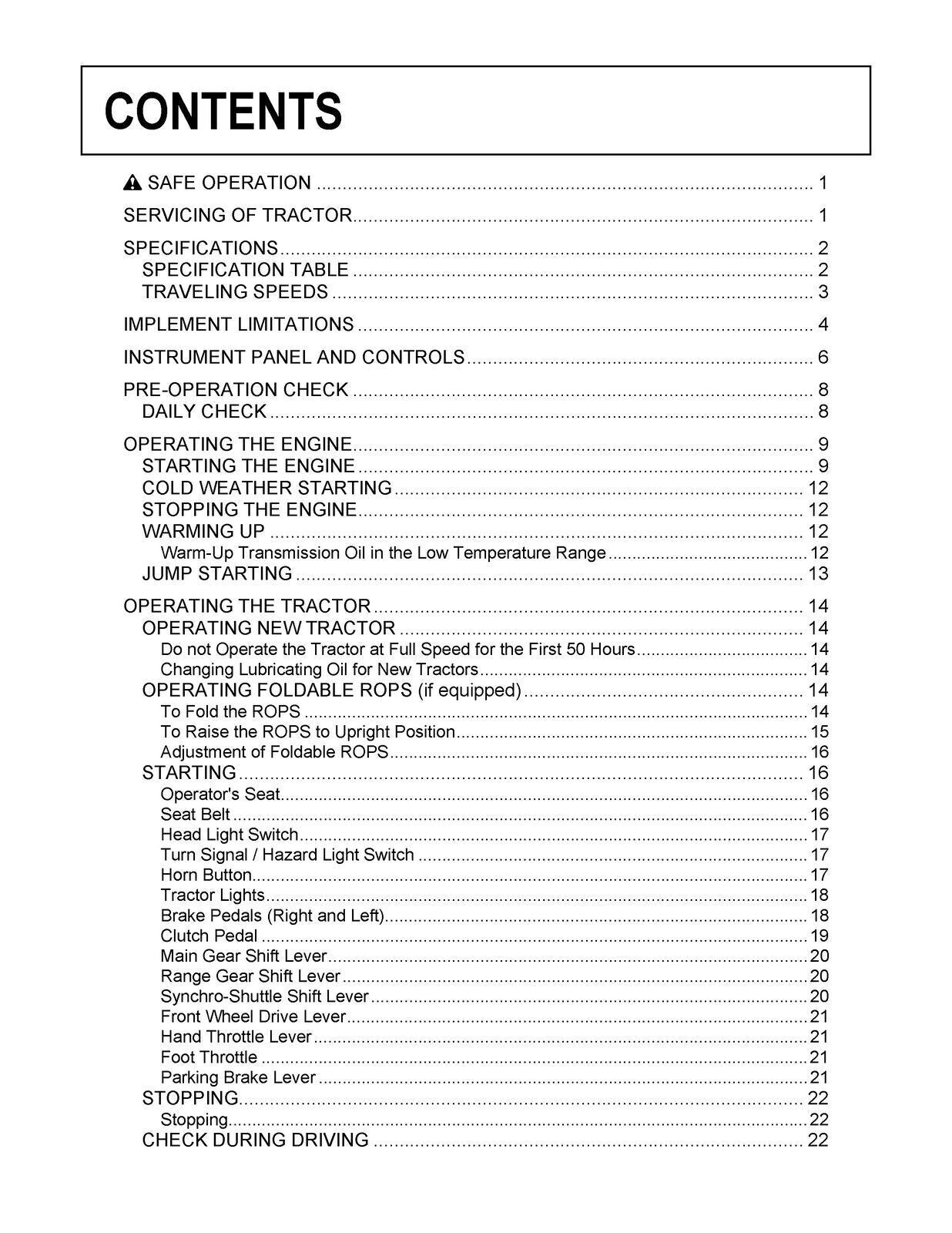 KUBOTA MX5100 OPERATORS MANUAL - STEEL WIRE BOUND - PROTECTIVE COVERS