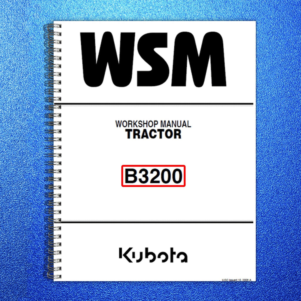 KUBOTA B3200 BUNDLE - OPERATORS & WORKSHOP MANUAL PAIR - WIRE BOUND - COVERS