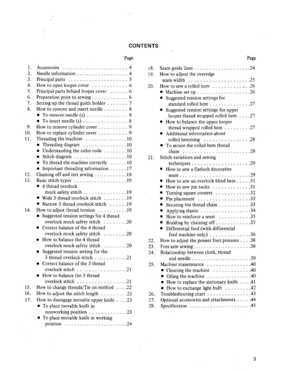 SINGER Overlock Sewing Machine User Manual Instruction Book 14U344B-354B