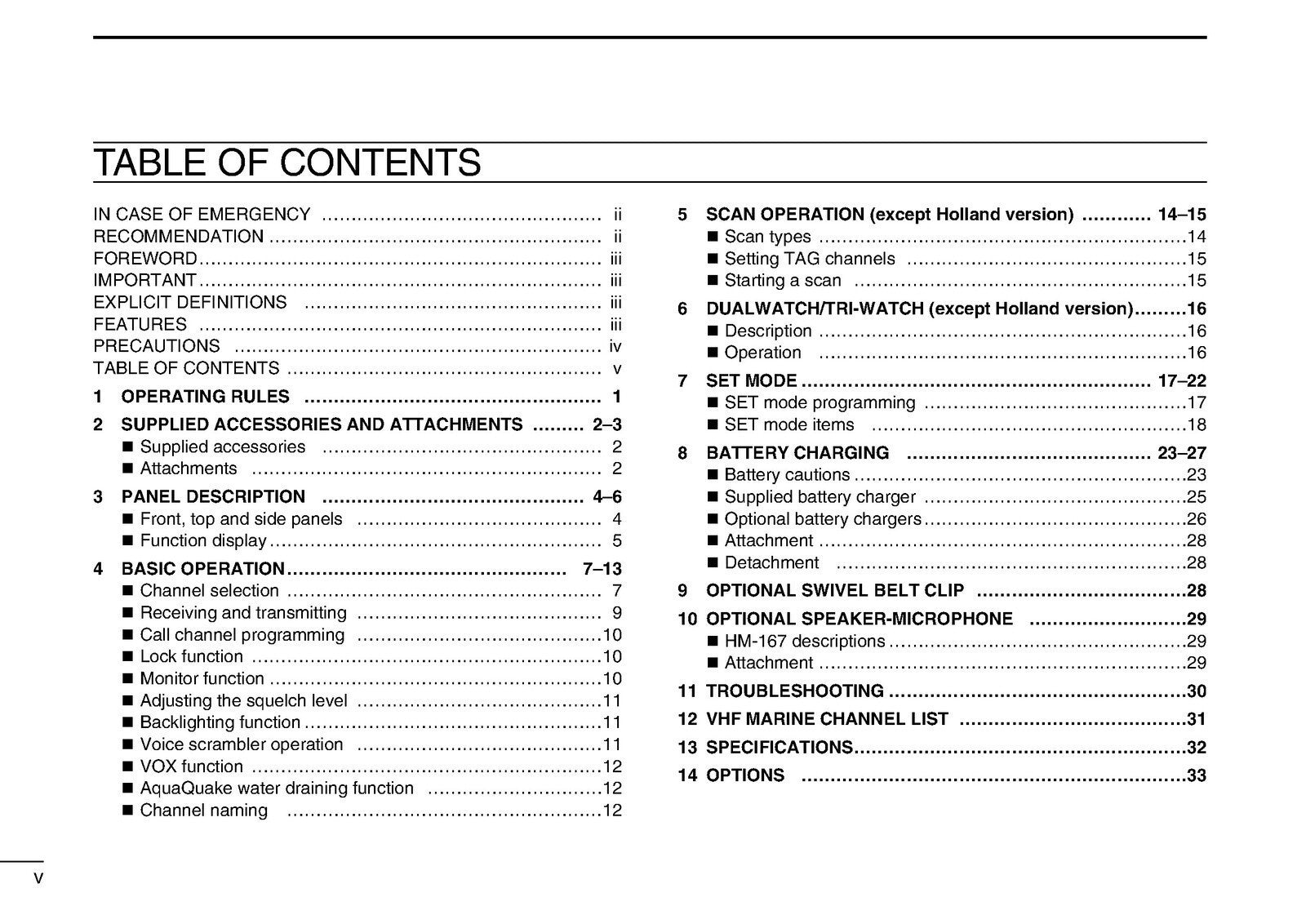 ICOM IC-M71 MARINE TRANSCEIVER INSTRUCTION MANUAL - WIRE BOUND - TOUGH COVERS