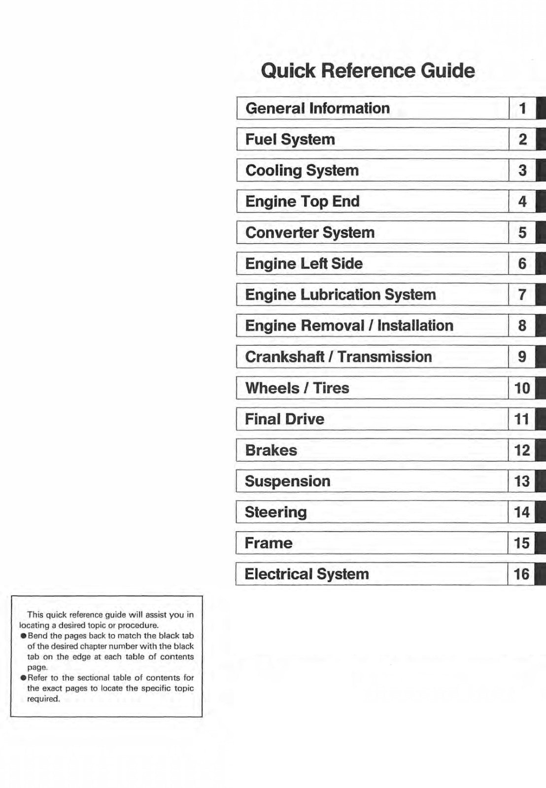 KAWASAKI Prairie 400 4X4 All Terrain Vehicle Service Manual - WIRE BOUND