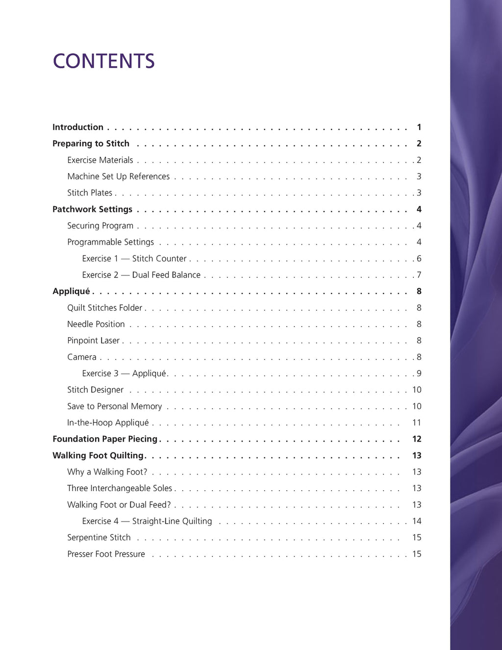 BERNINA 990 QUILTING WORKBOOK - STEEL WIRE BOUND - PROTECTIVE COVERS