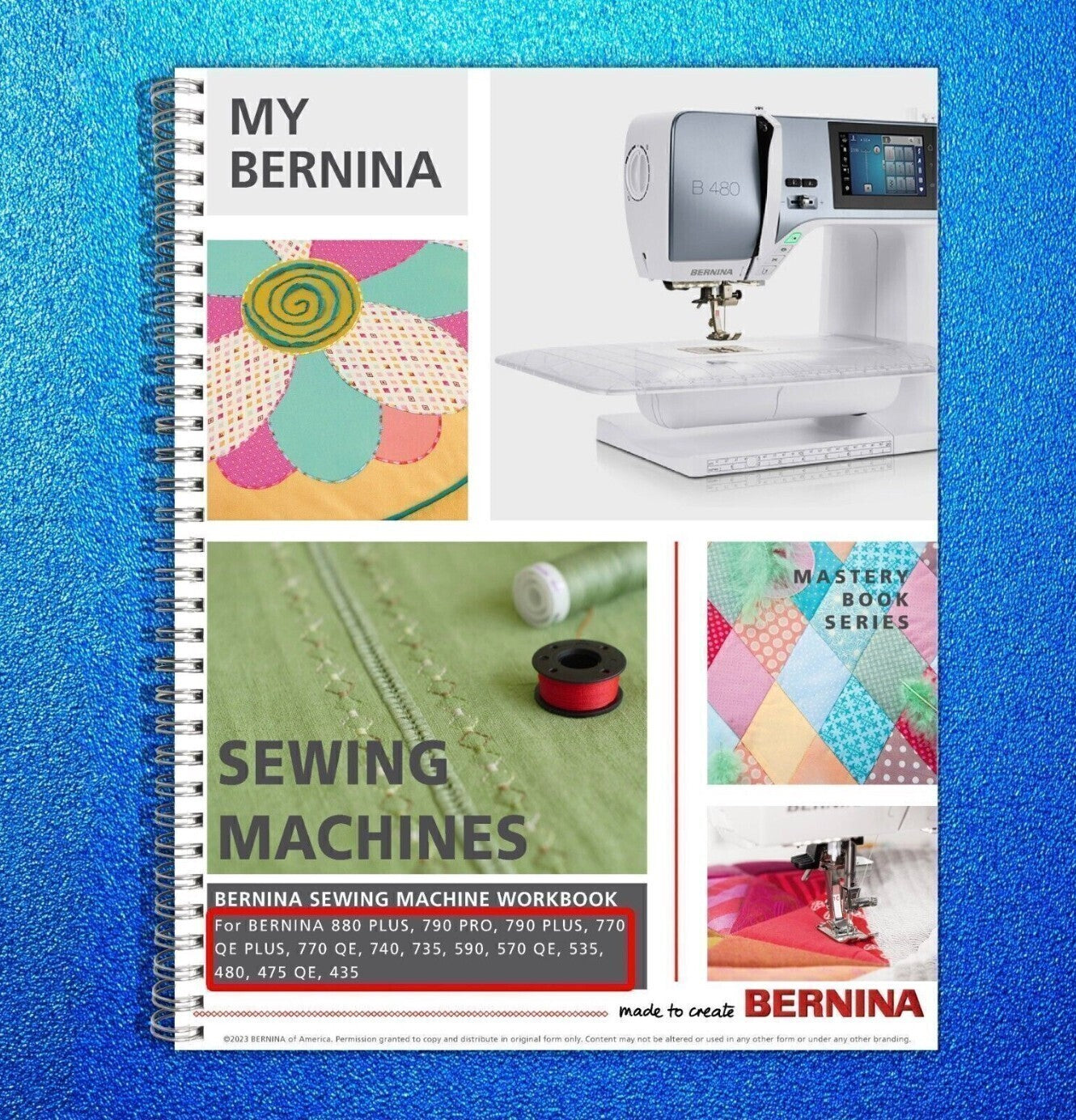 BERNINA Mastery Workbook Set Embroidery, Sewing, Presser Feet 880 790 770 500...