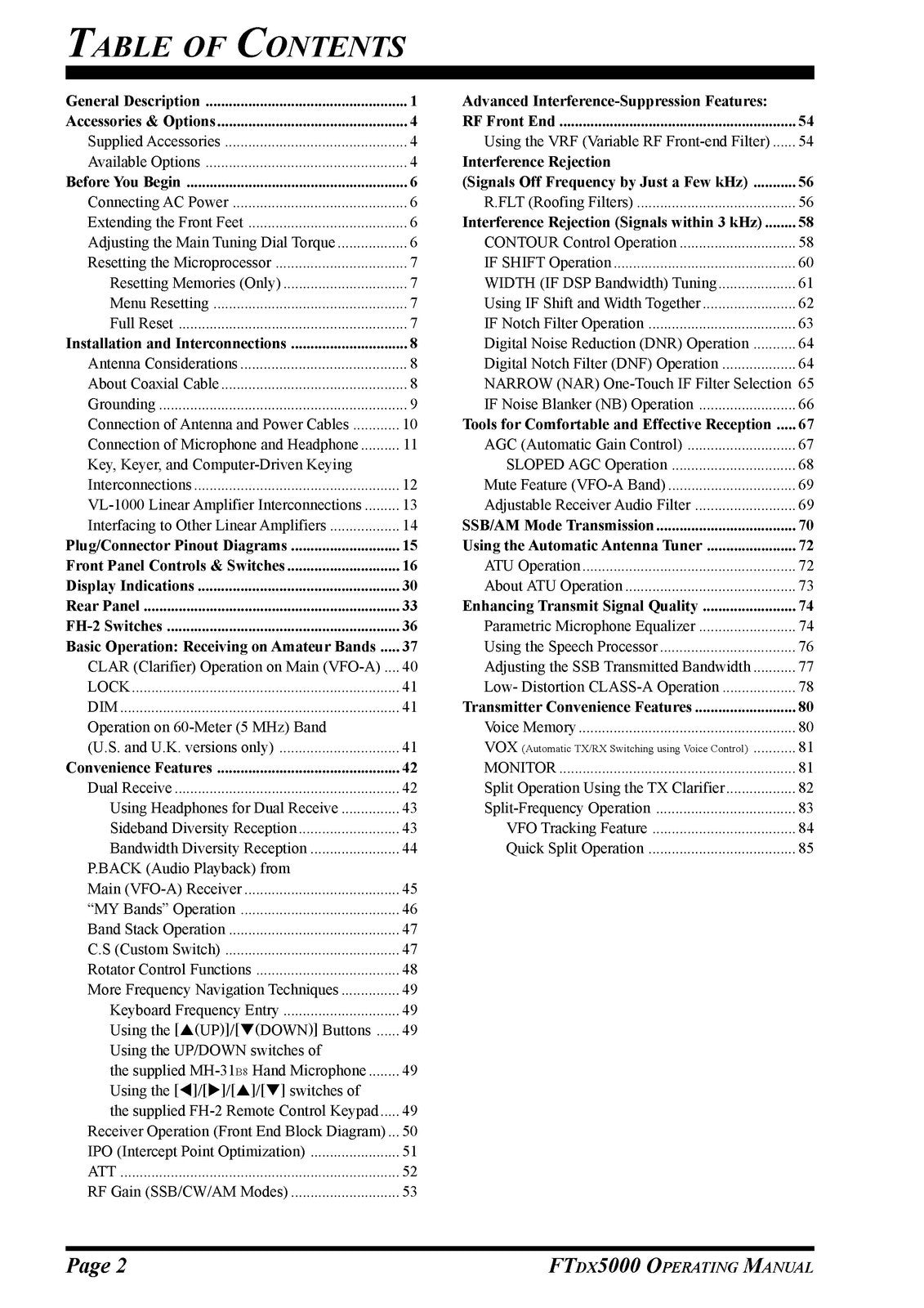 YAESU FT DX 5000 Series Transceiver Operating Manual - WIRE BOUND - TOUGH COVERS