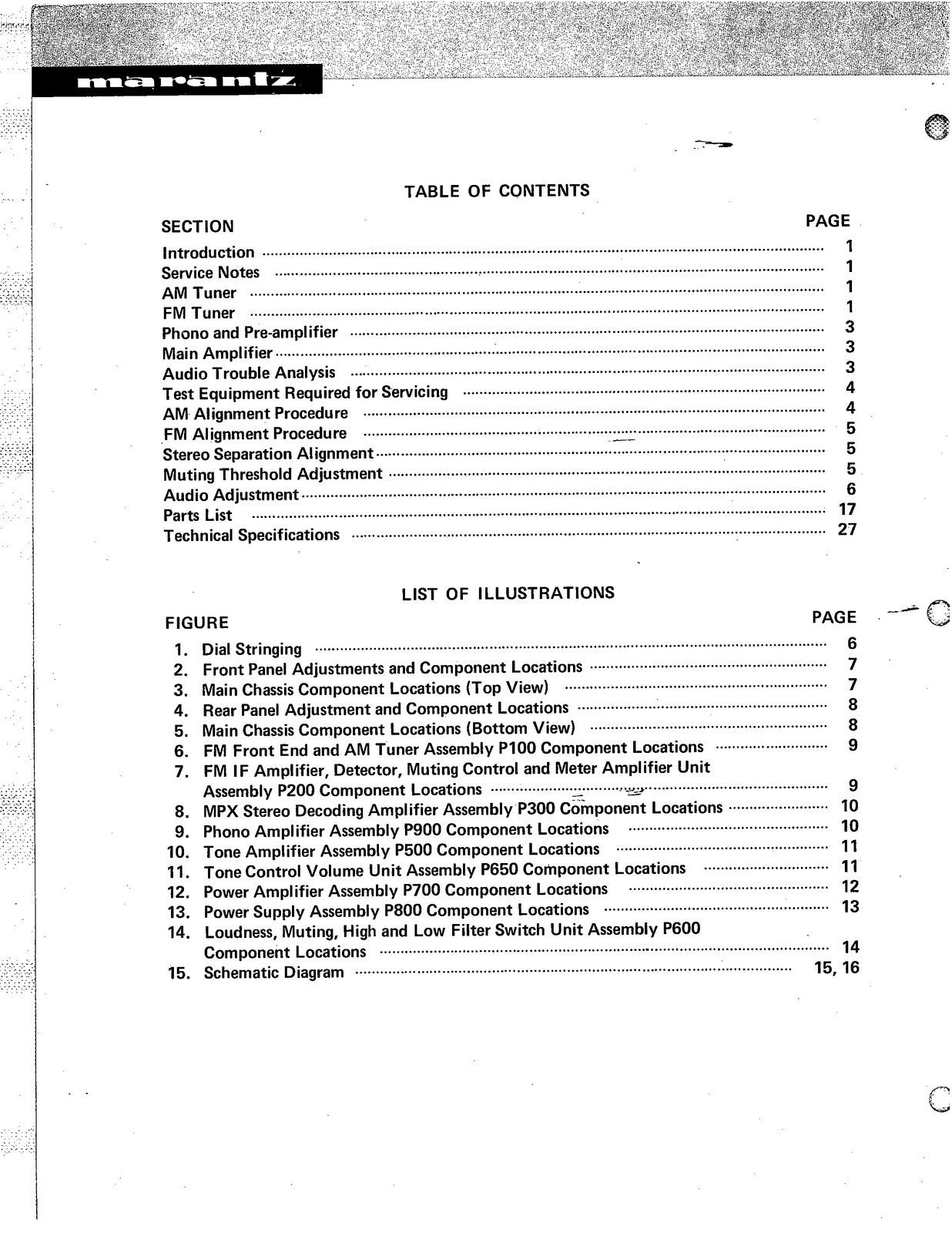 MARANTZ 2220 Service Manual - STEEL WIRE BOUND - PROTECTIVE COVERS
