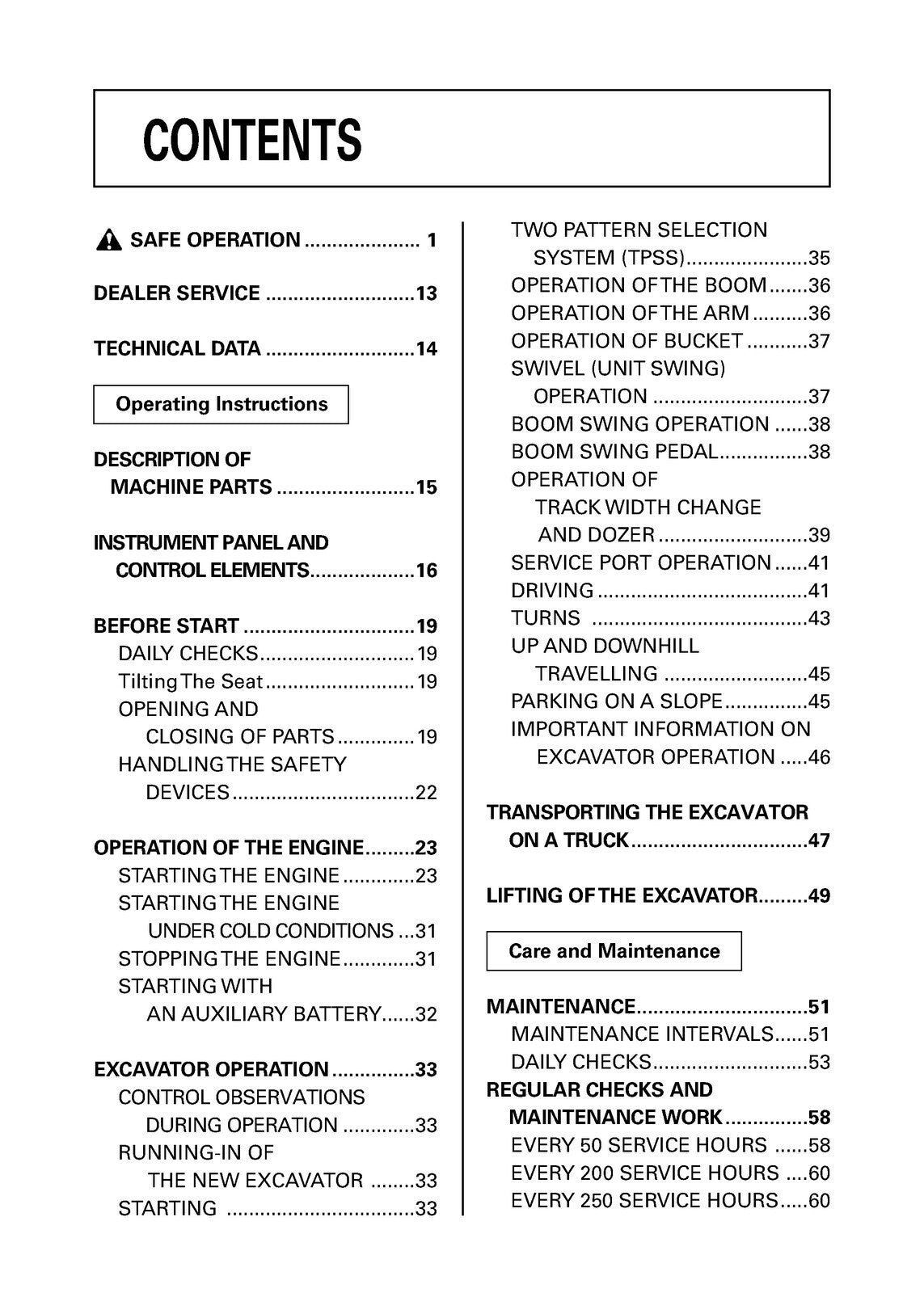 KUBOTA U17 EXCAVATOR OPERATORS MANUAL - STEEL WIRE BOUND - PROTECTIVE COVERS