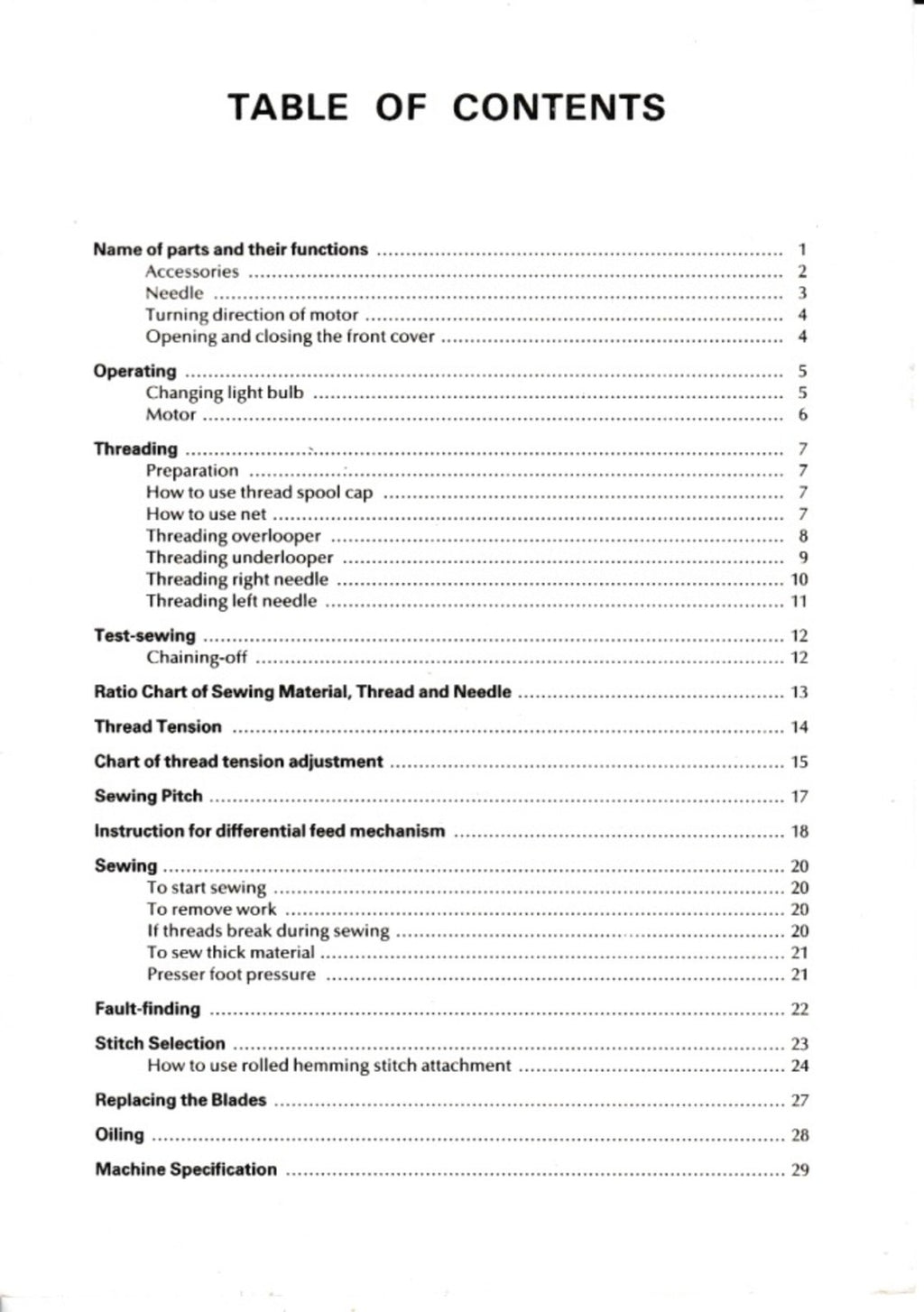 BROTHER 734DP 834DP Overlocker Instruction Manual - WIRE BOUND - TOUGH COVERS