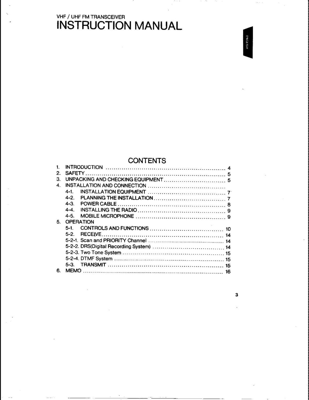 KENWOOD TK-705D TK-805D VHF UHF FM Transceiver Instruction Manual - WIRE BOUND