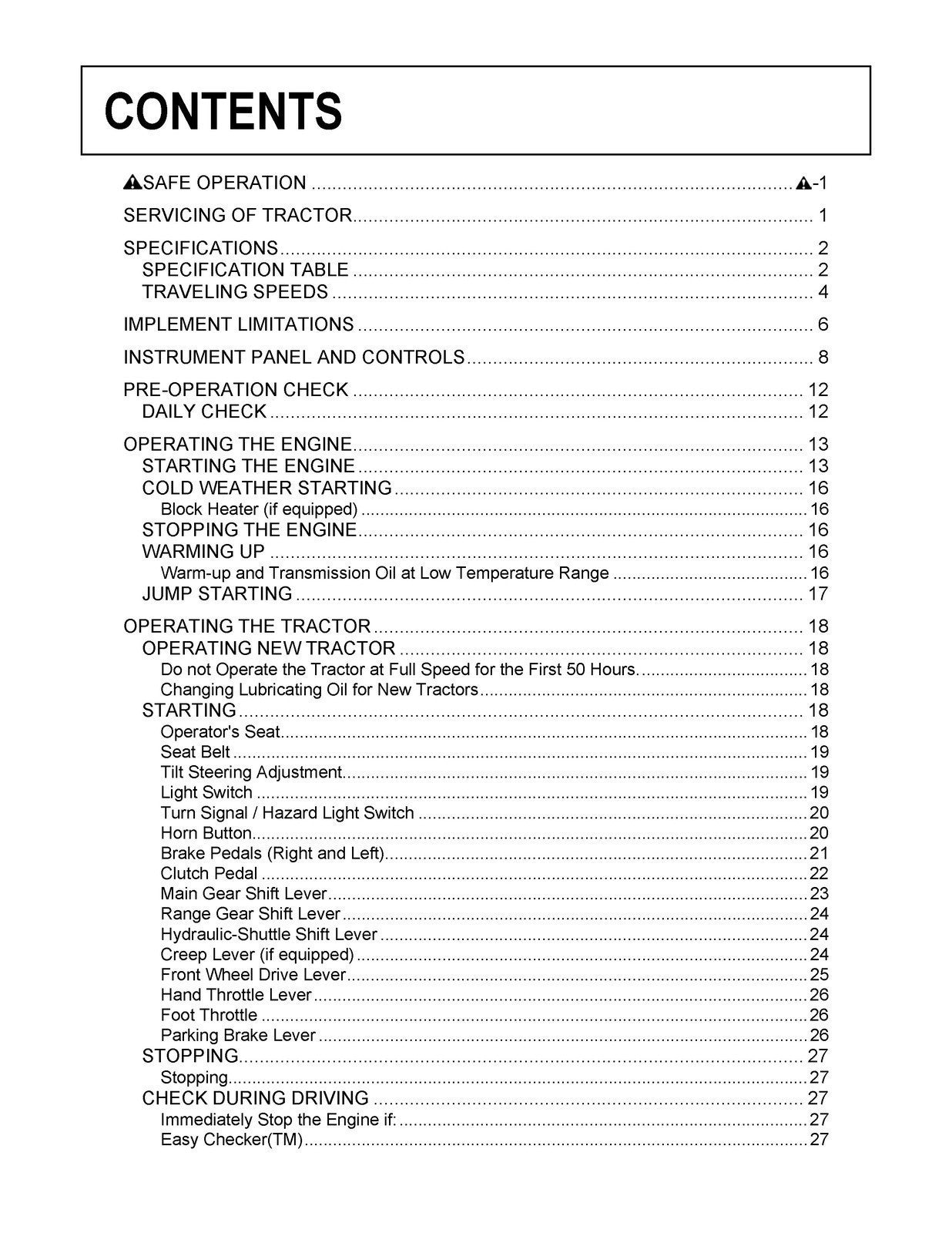 KUBOTA M108S TRACTOR OPERATORS MANUAL - STEEL WIRE BOUND - PROTECTIVE COVERS
