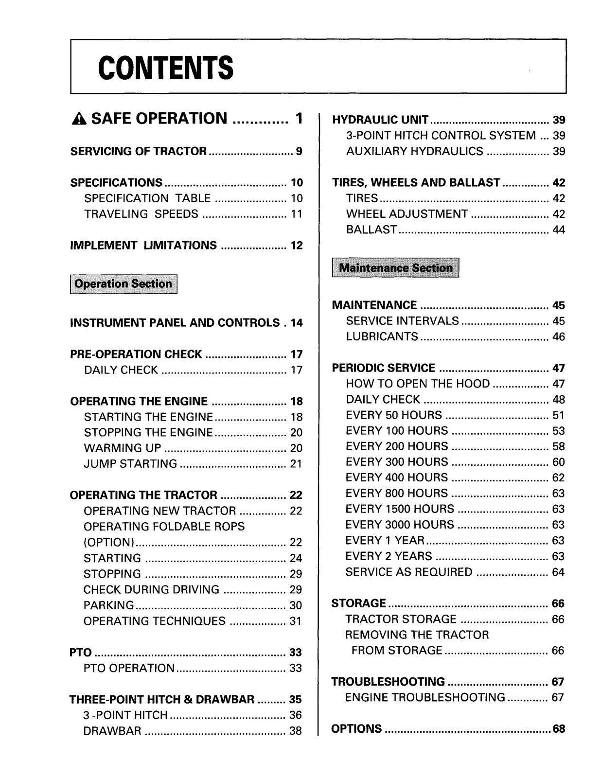 KUBOTA B2710 B2910 B7800 TRACTOR OPERATORS MANUAL - STEEL WIRE BOUND - COVERS