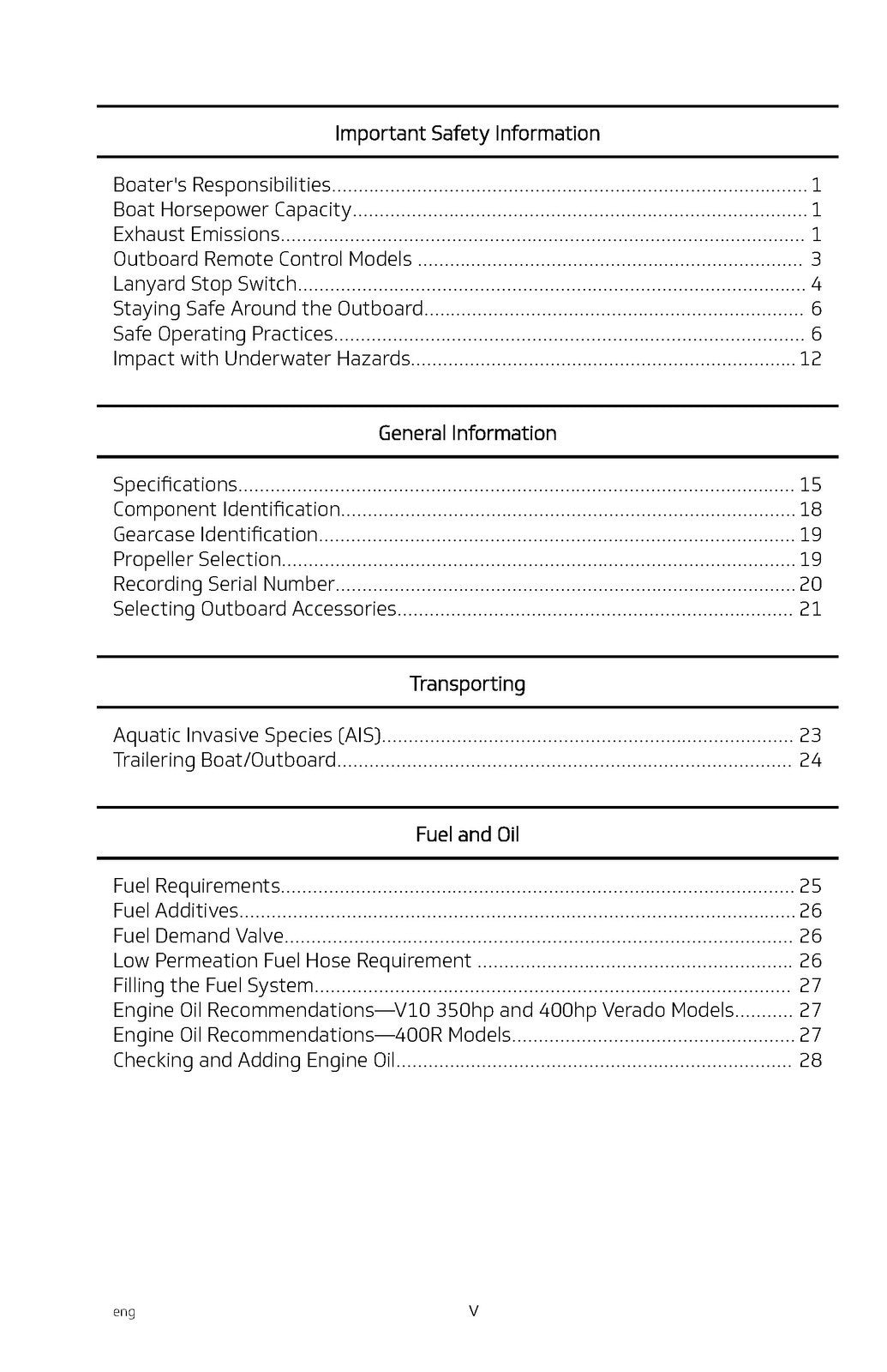 MERCURY V10 350hp Verado Operation Manual - STEEL WIRE BOUND - PROTECTIVE COVERS